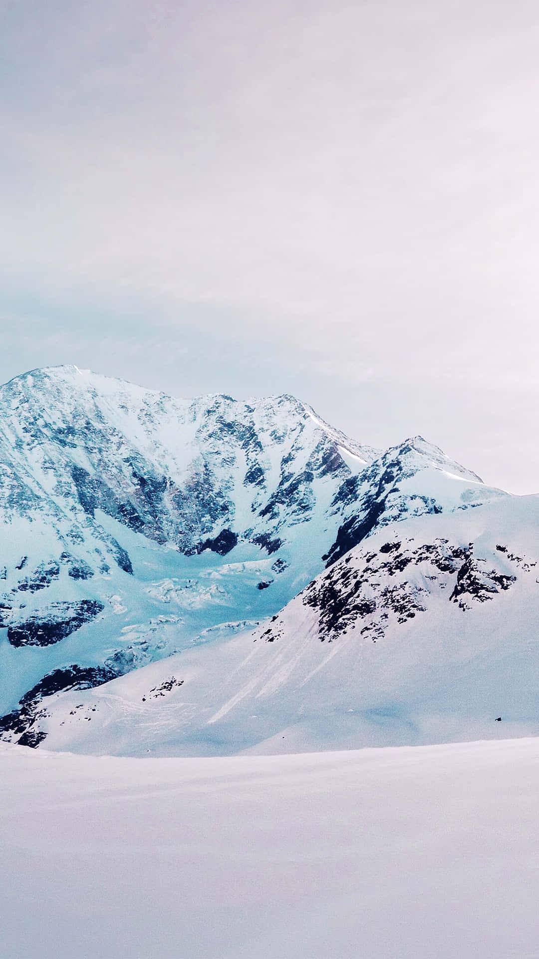 Empty Ski Mountain Background