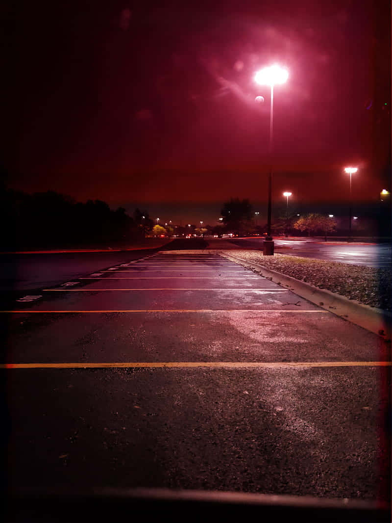 Empty Street Automobile Parking Lot Background