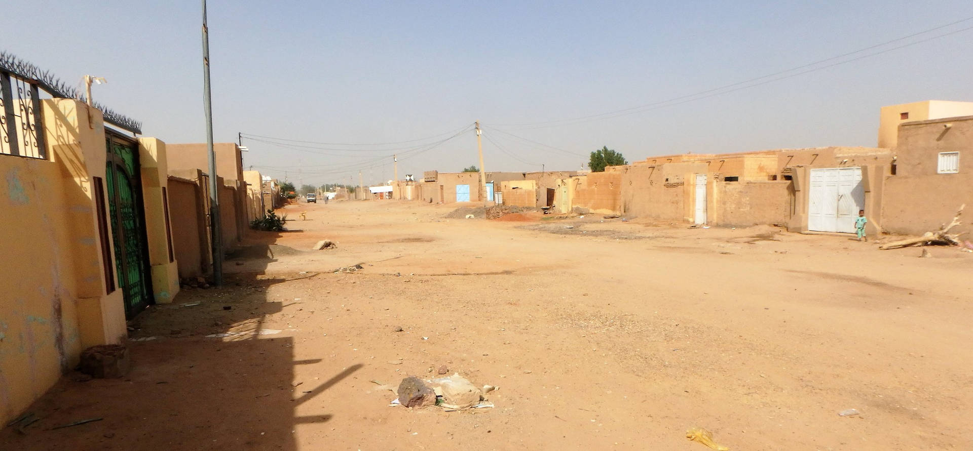 Empty Street In Sudan Background