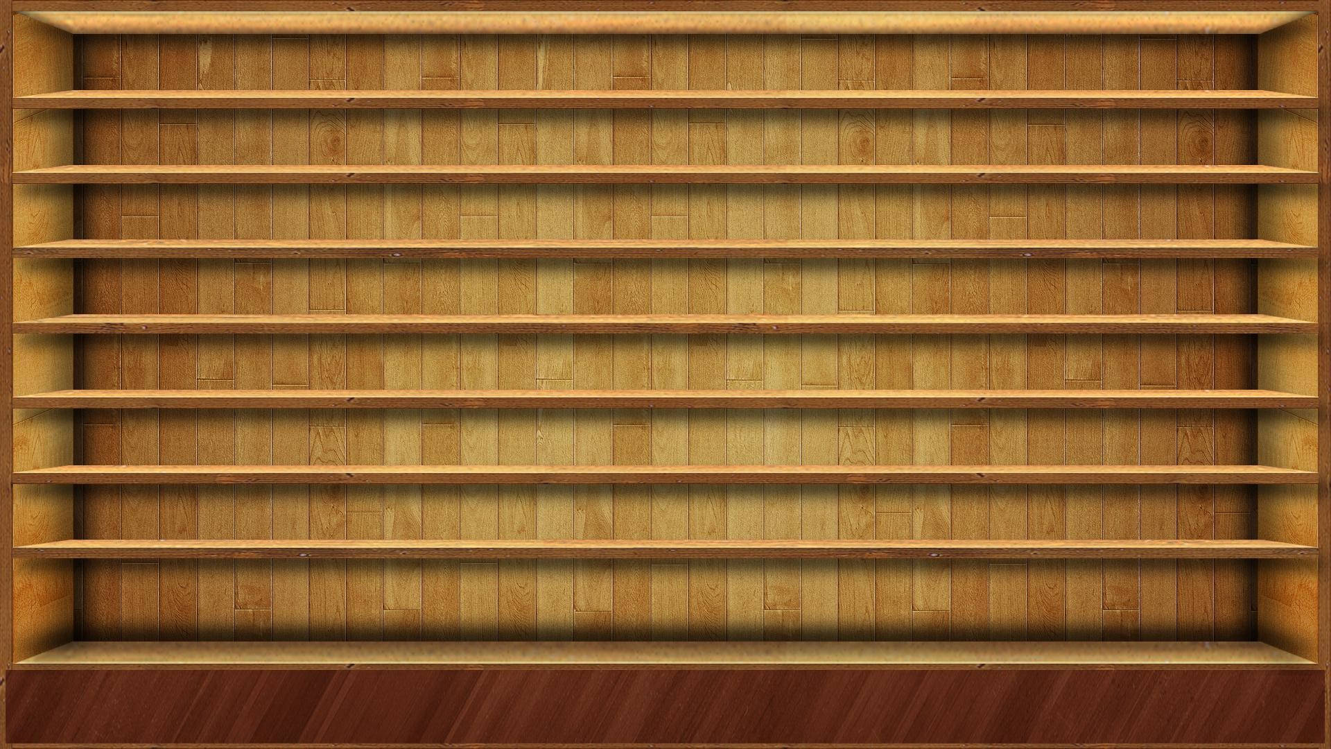 Empty Wooden Shelves Background