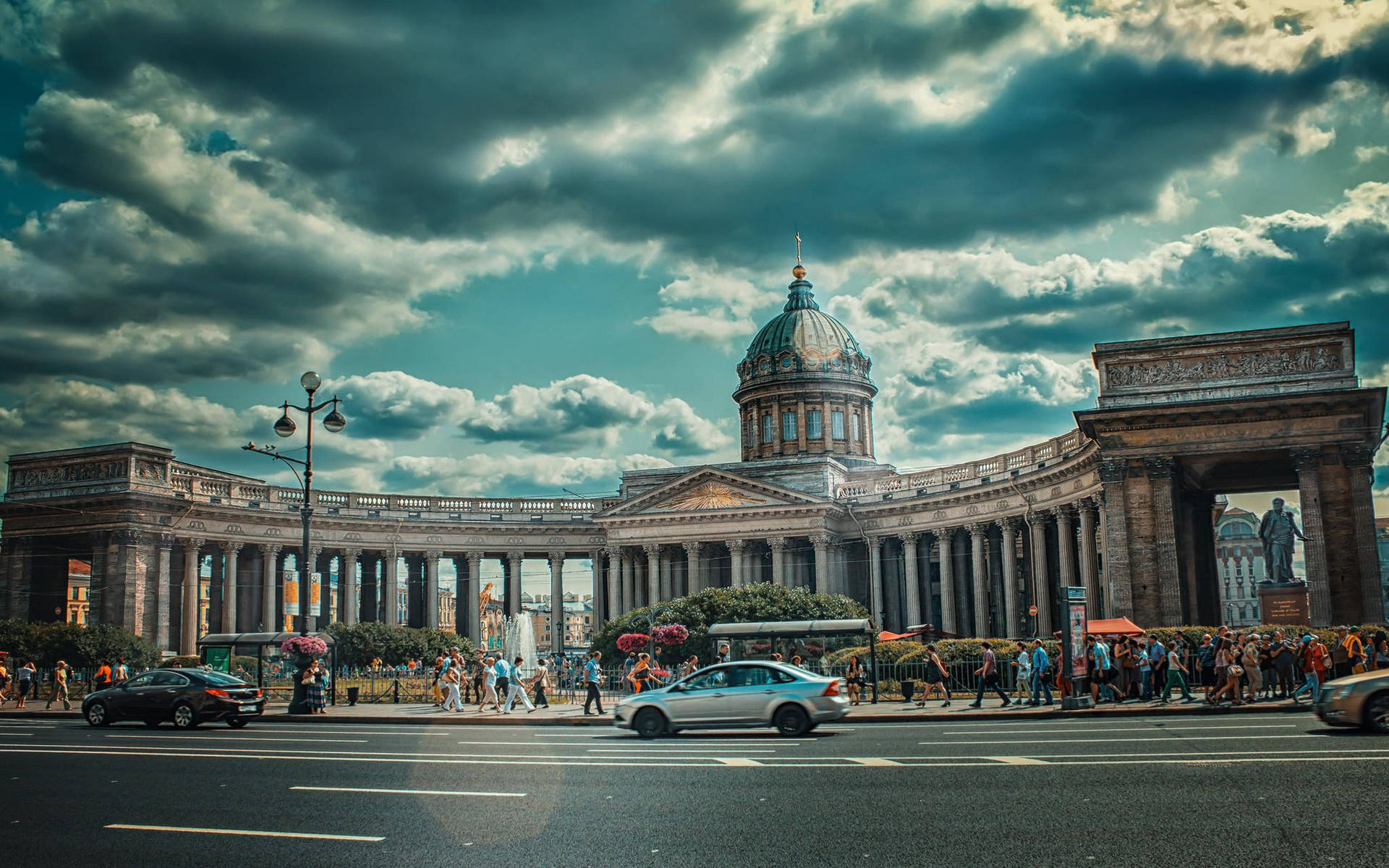 Emulsion Image Of Saint Petersburg Cathedral Background