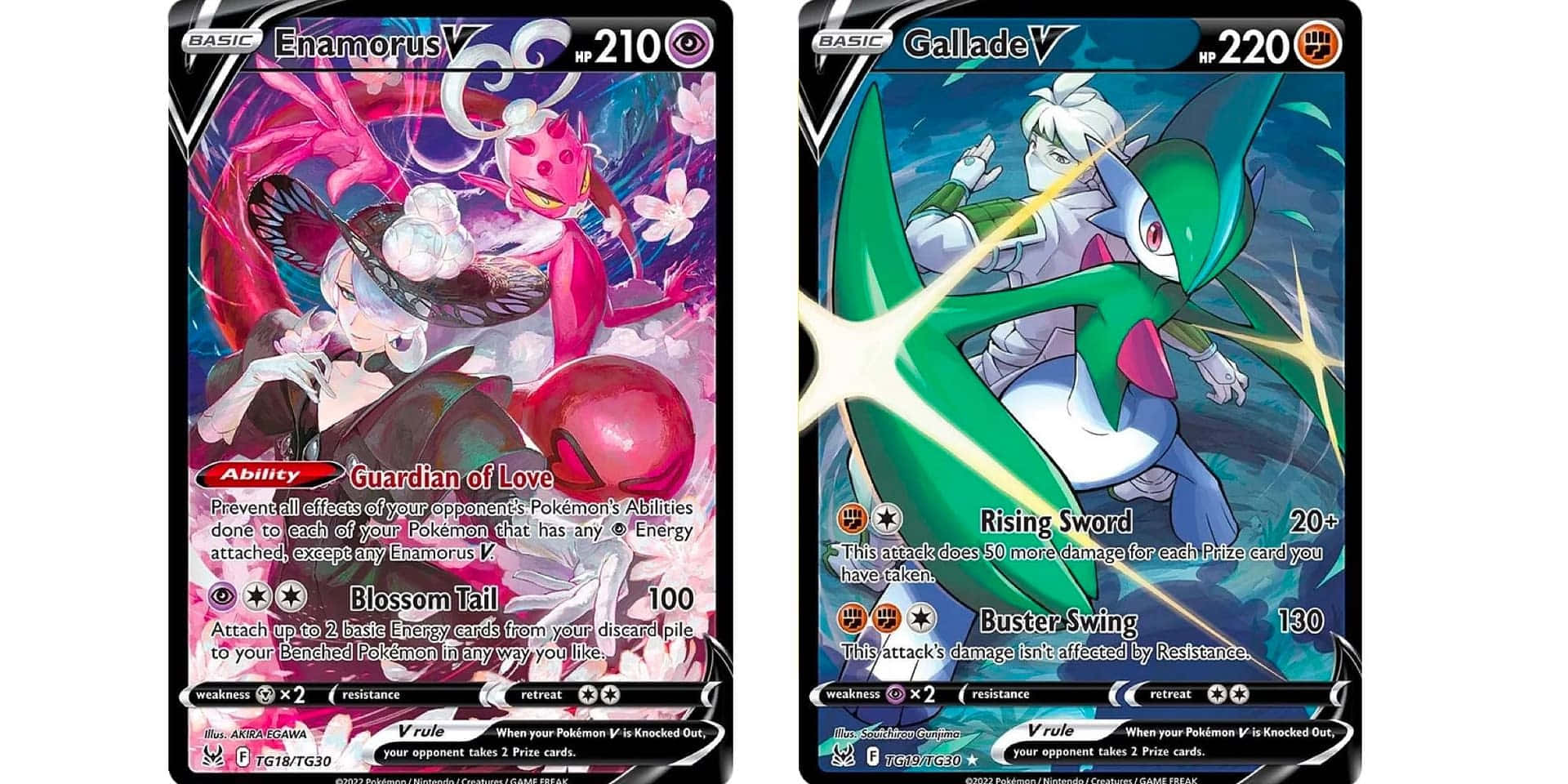 Enamorus And Gallade Pokémon Cards Background