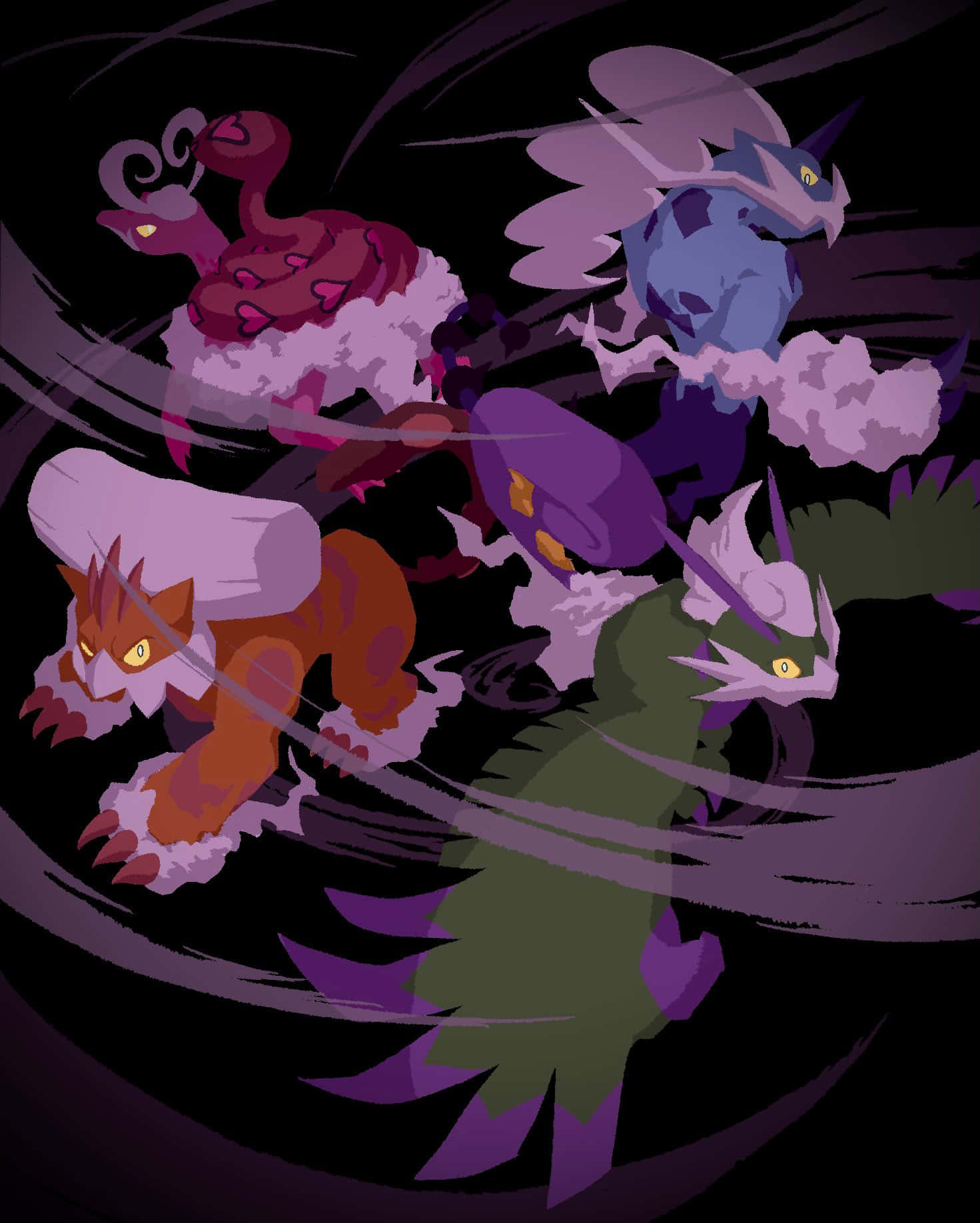 Enamorus And The Genie Pokemons Background
