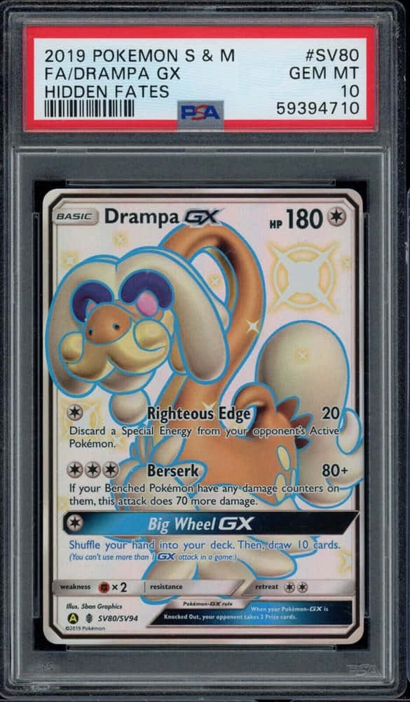 Encased Drampa Pokémon Trading Card Background