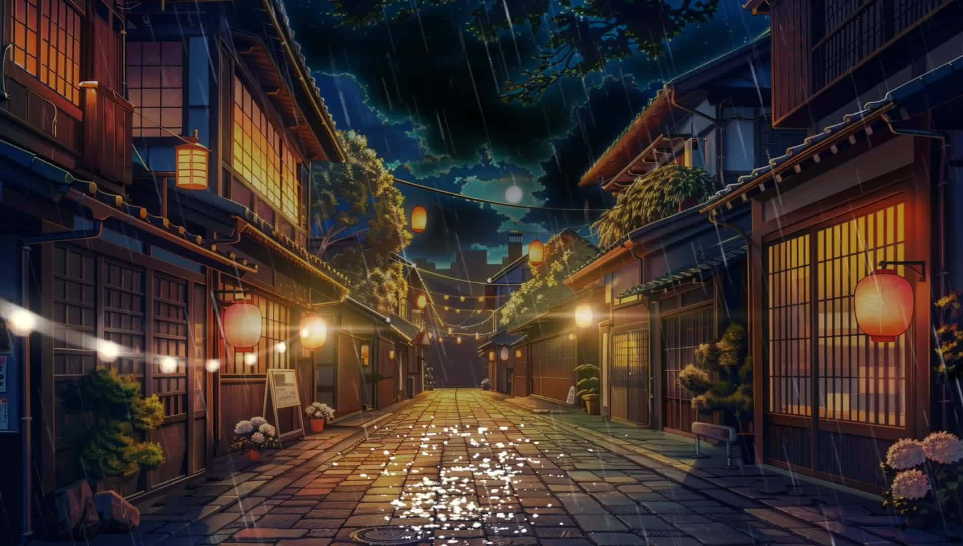 Enchanted_ Anime_ Night_ Scene Background