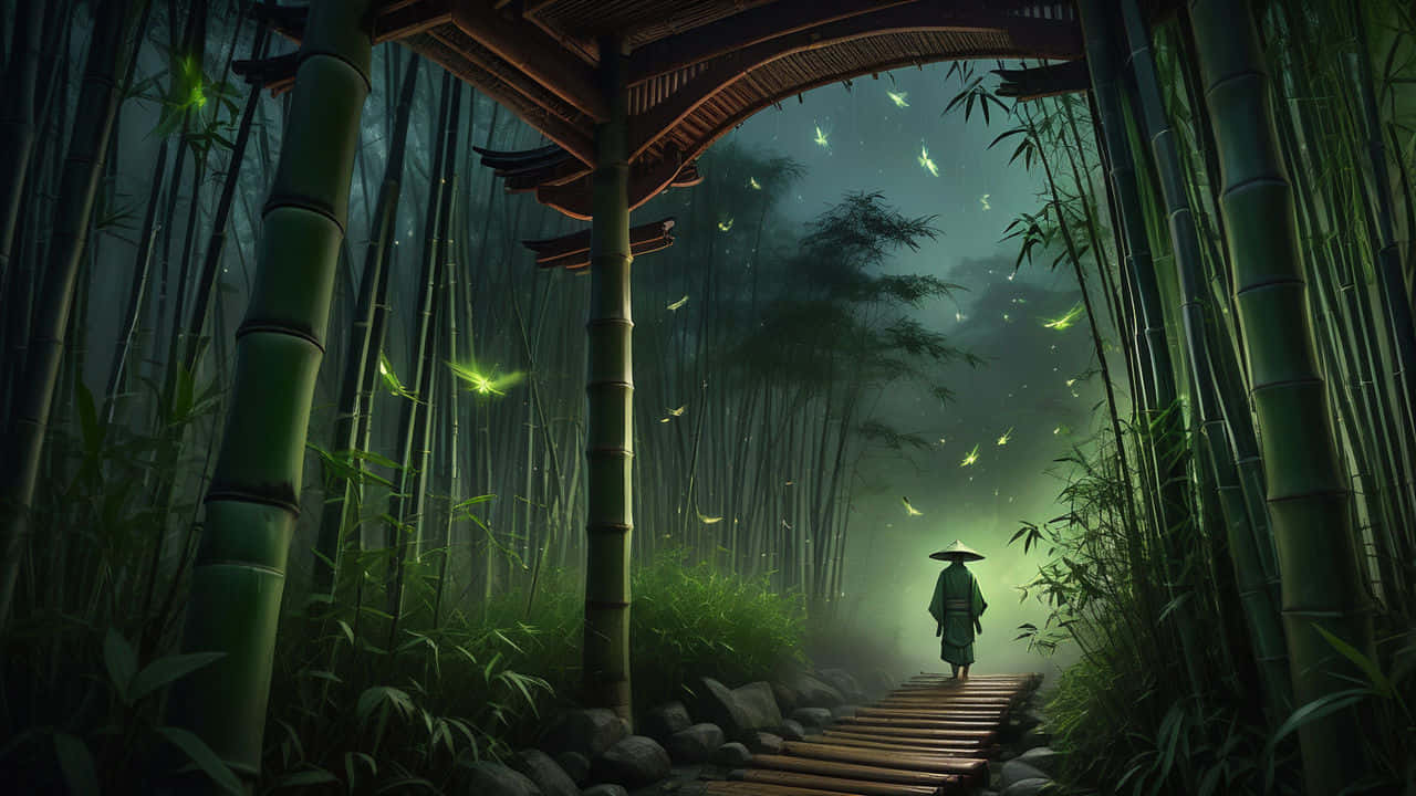 Enchanted_ Bamboo_ Forest_ Path Background