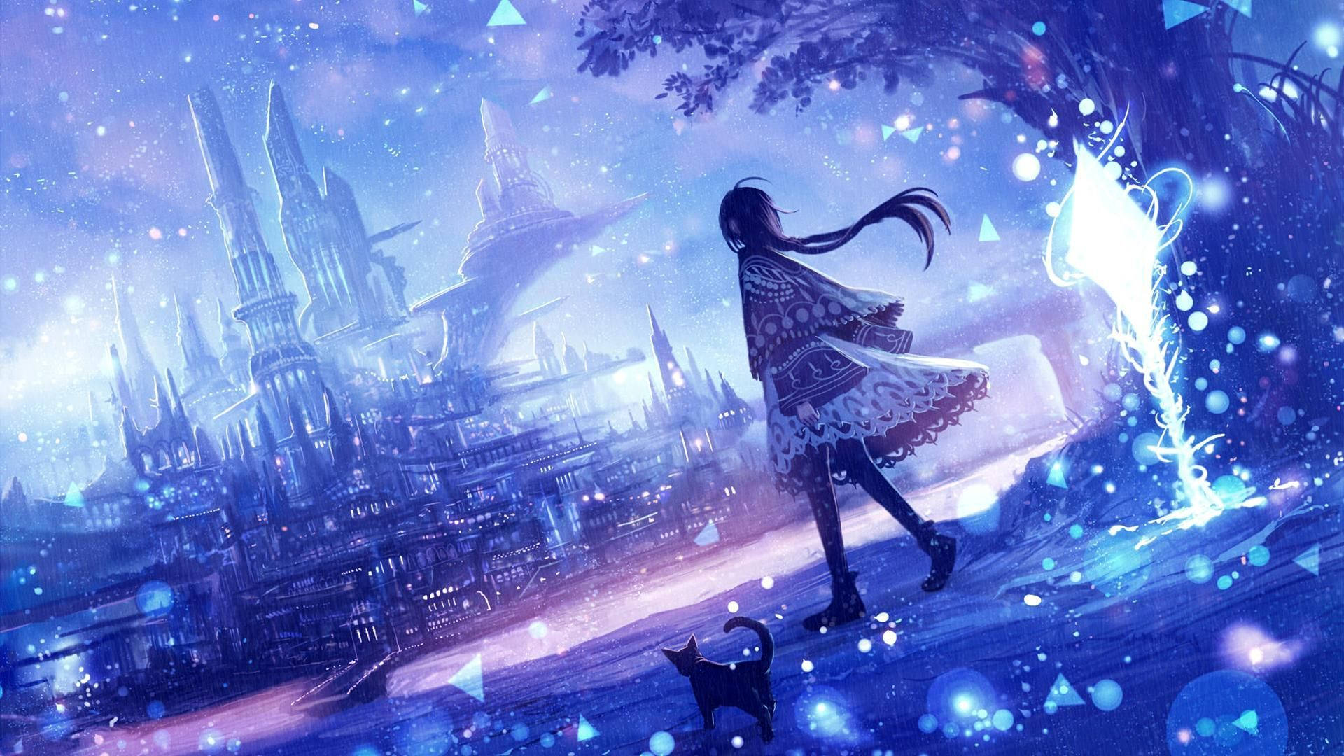 Enchanted Castle Cool Anime Background