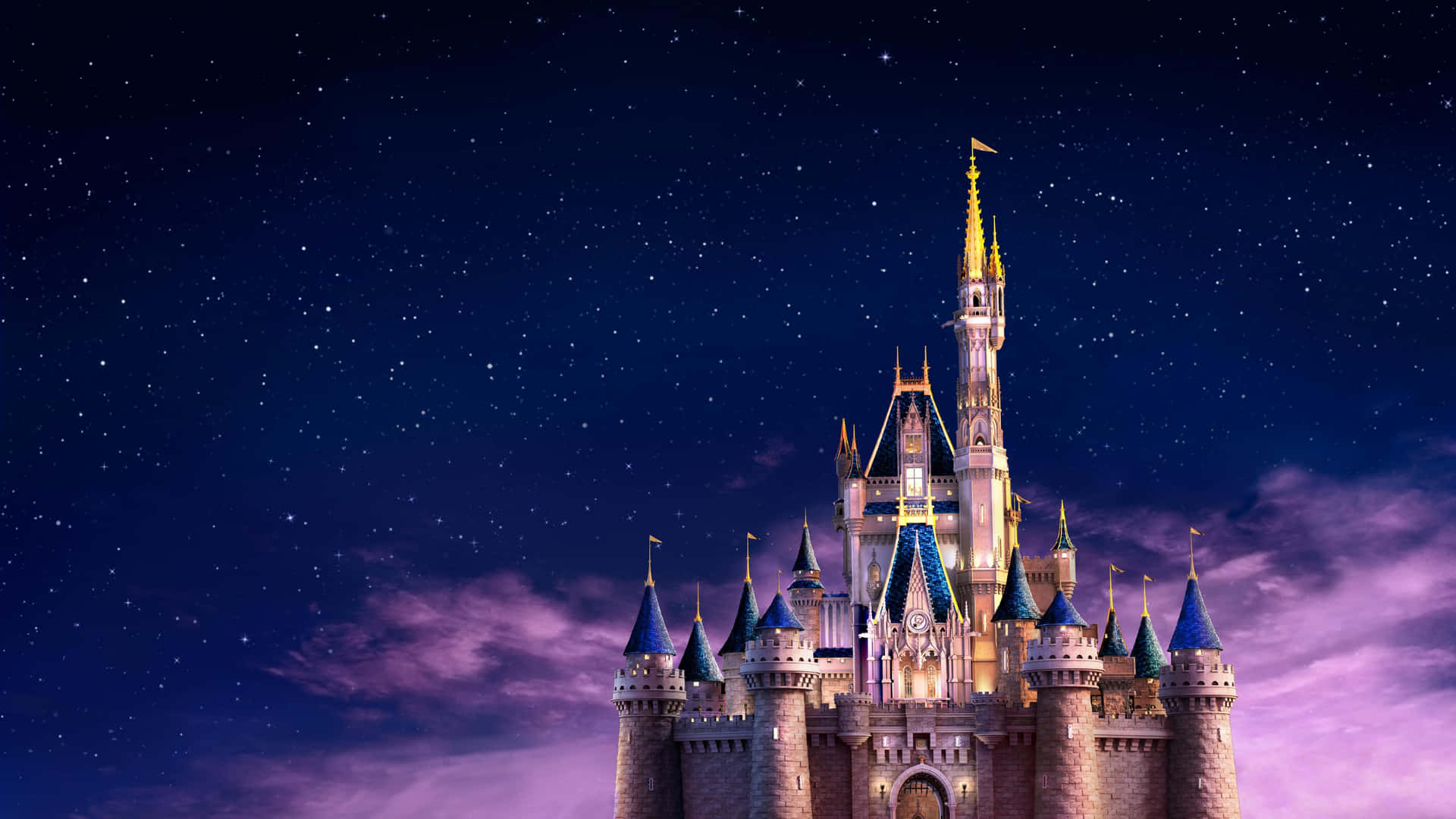 Enchanted_ Disney_ Castle_ Night_ Sky Background