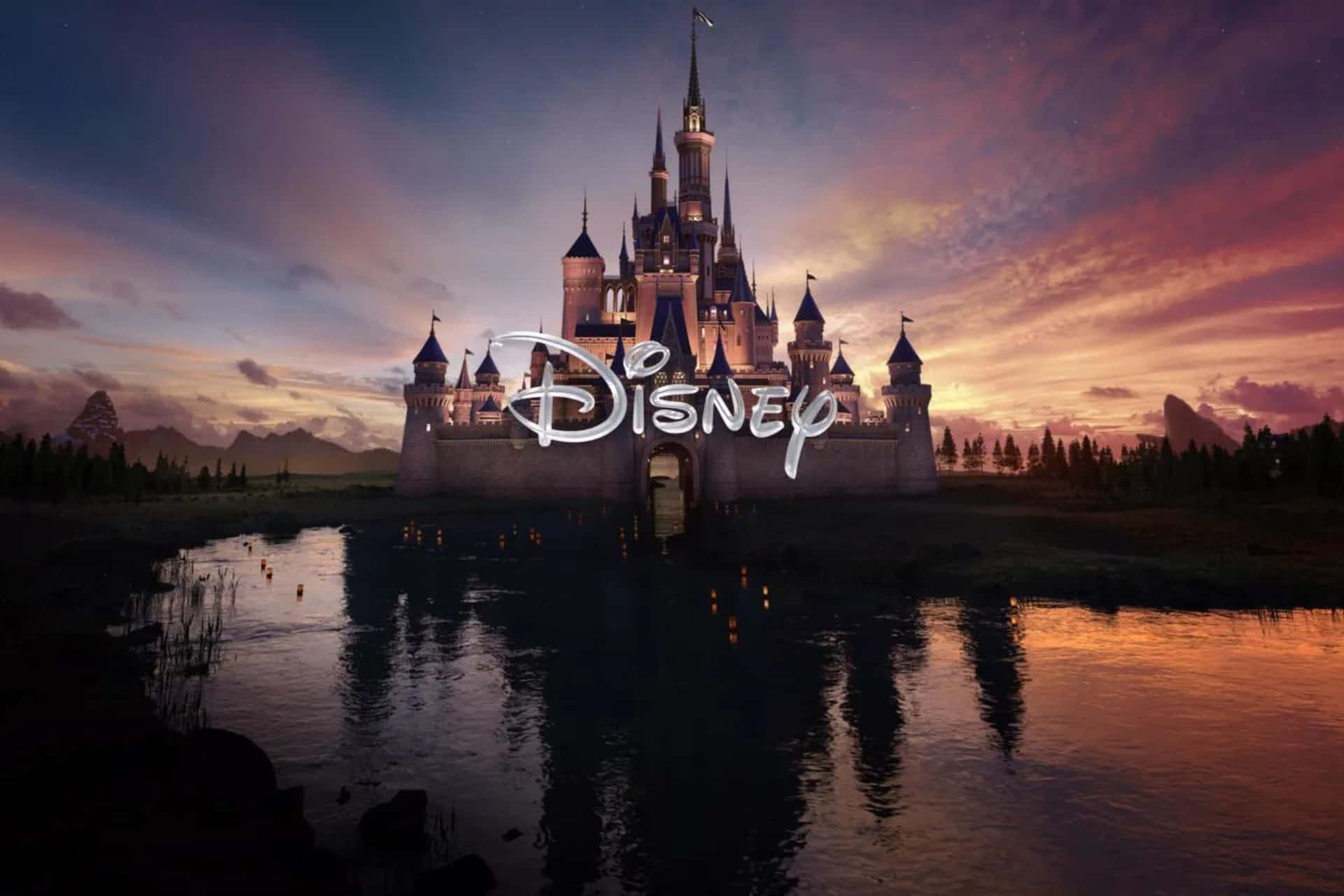 Enchanted Disney Castleat Dusk Background
