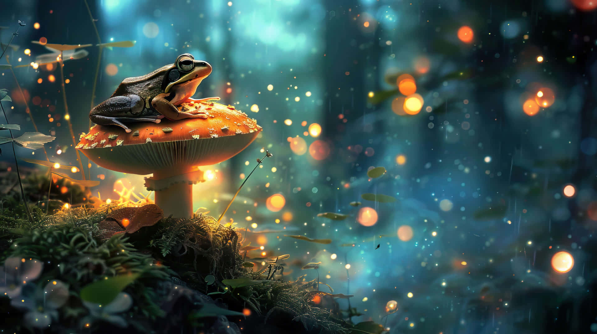 Enchanted_ Forest_ Frog_ Perch Background