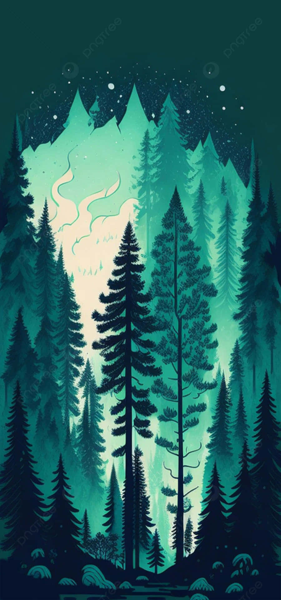 Enchanted_ Forest_ Night_ Scene Background