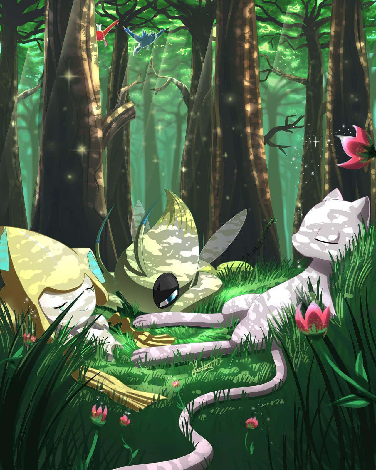 Enchanted Forest Pokemon Gathering Background