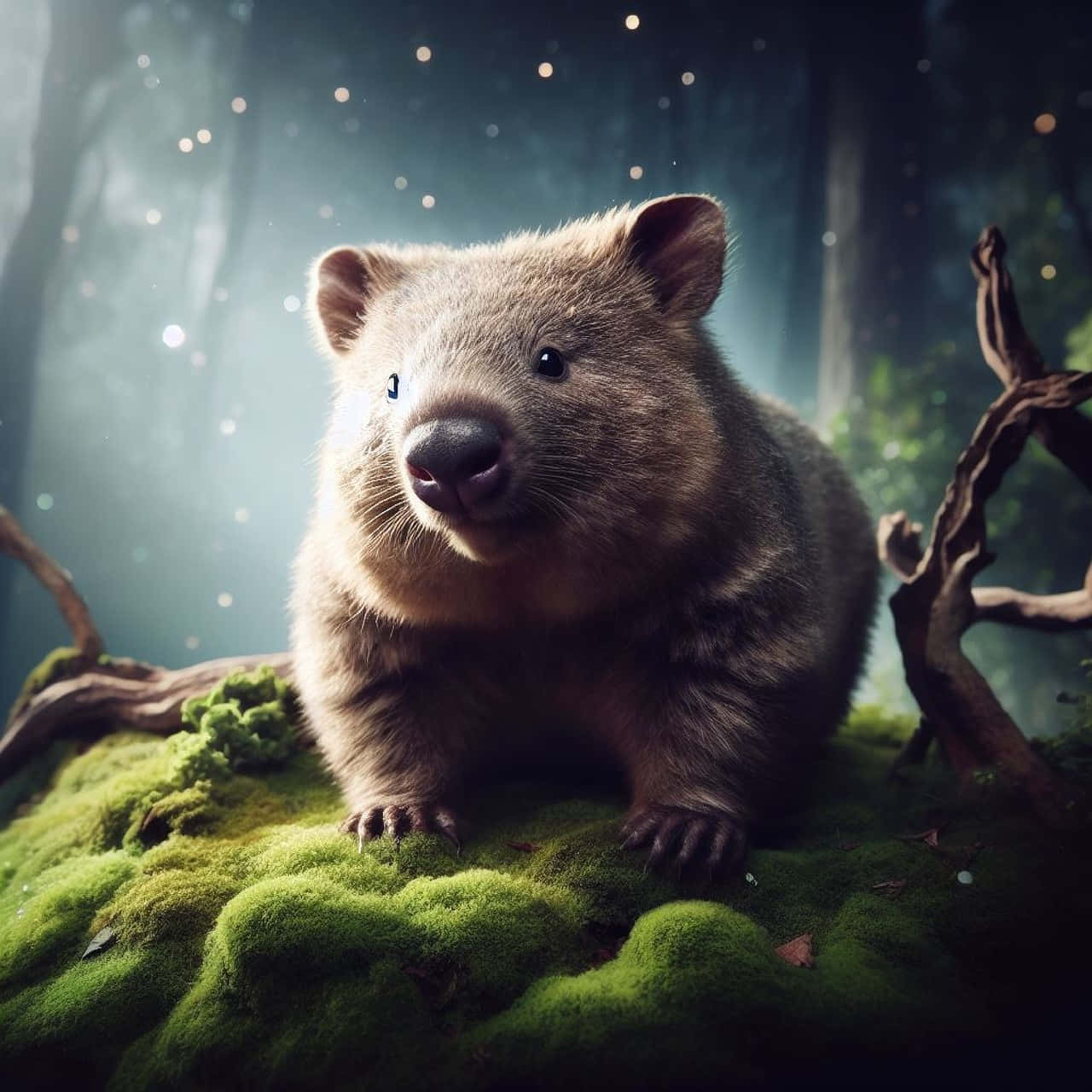 Enchanted Forest Wombat Background