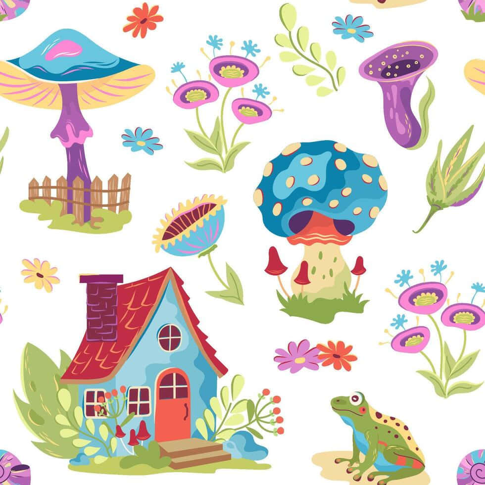 Enchanted Garden Illustration Background