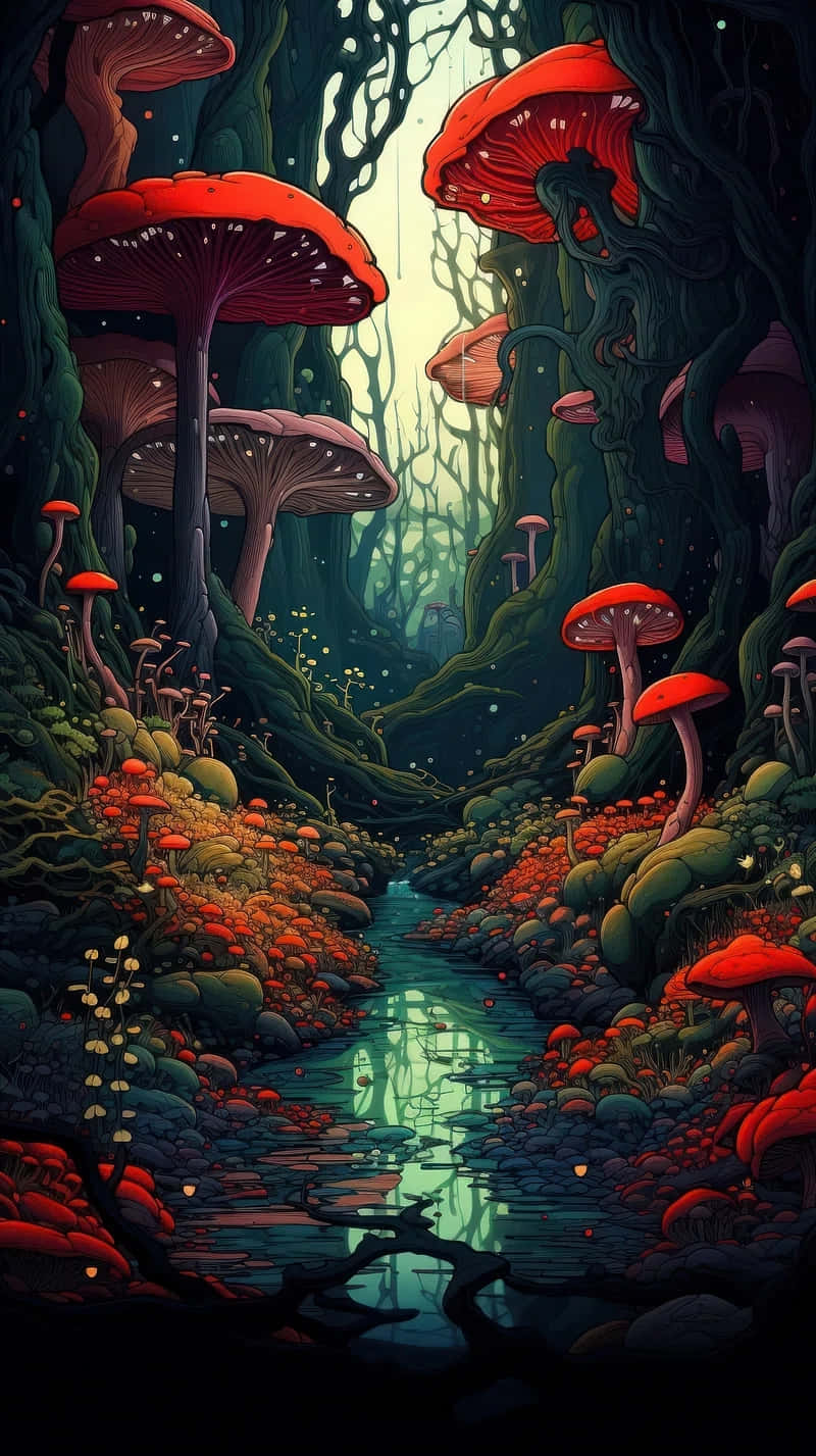 Enchanted_ Mushroom_ Forest_ Art Background