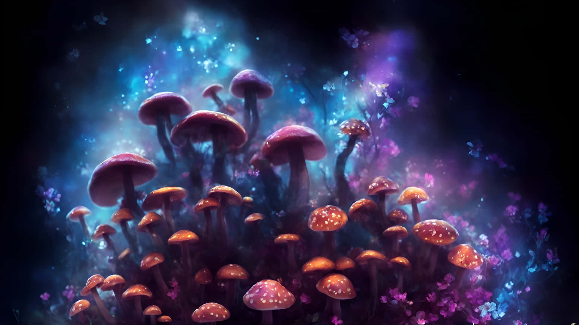 Enchanted_ Mushroom_ Grove_ Art Background