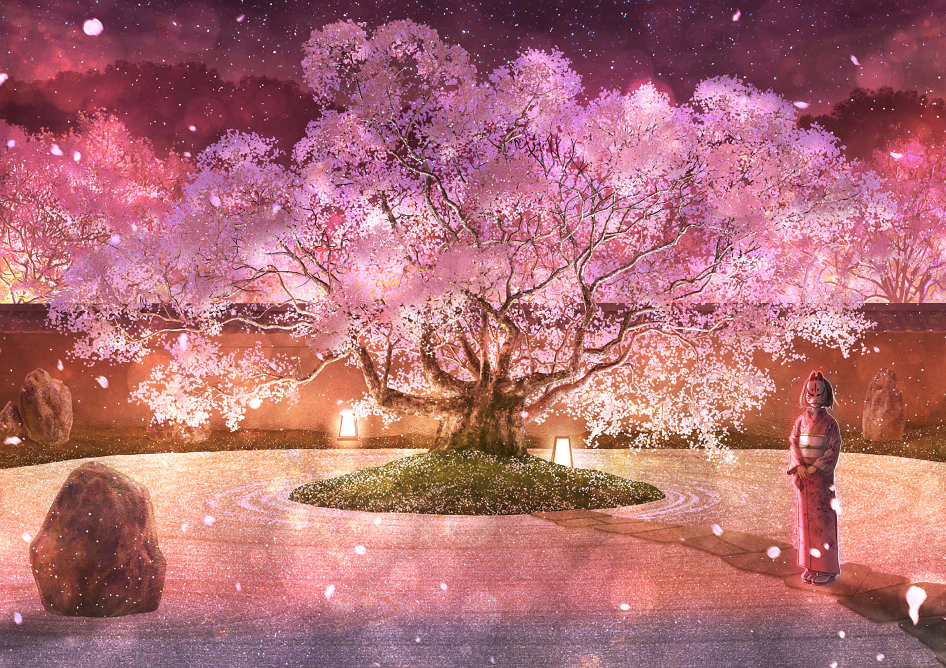 Enchanted Sakura Gardenat Twilight.jpg Background