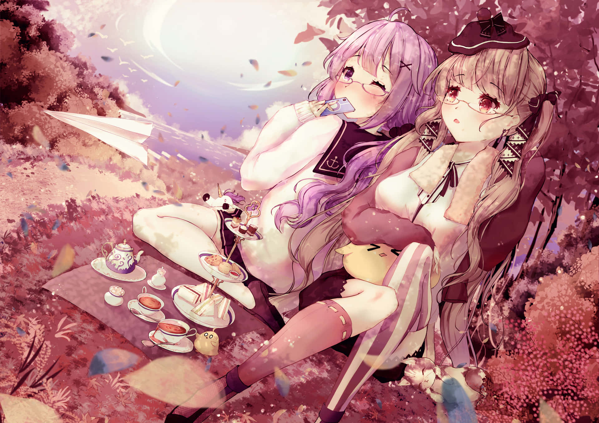 Enchanted_ Tea_ Party_ Anime_ Style Background