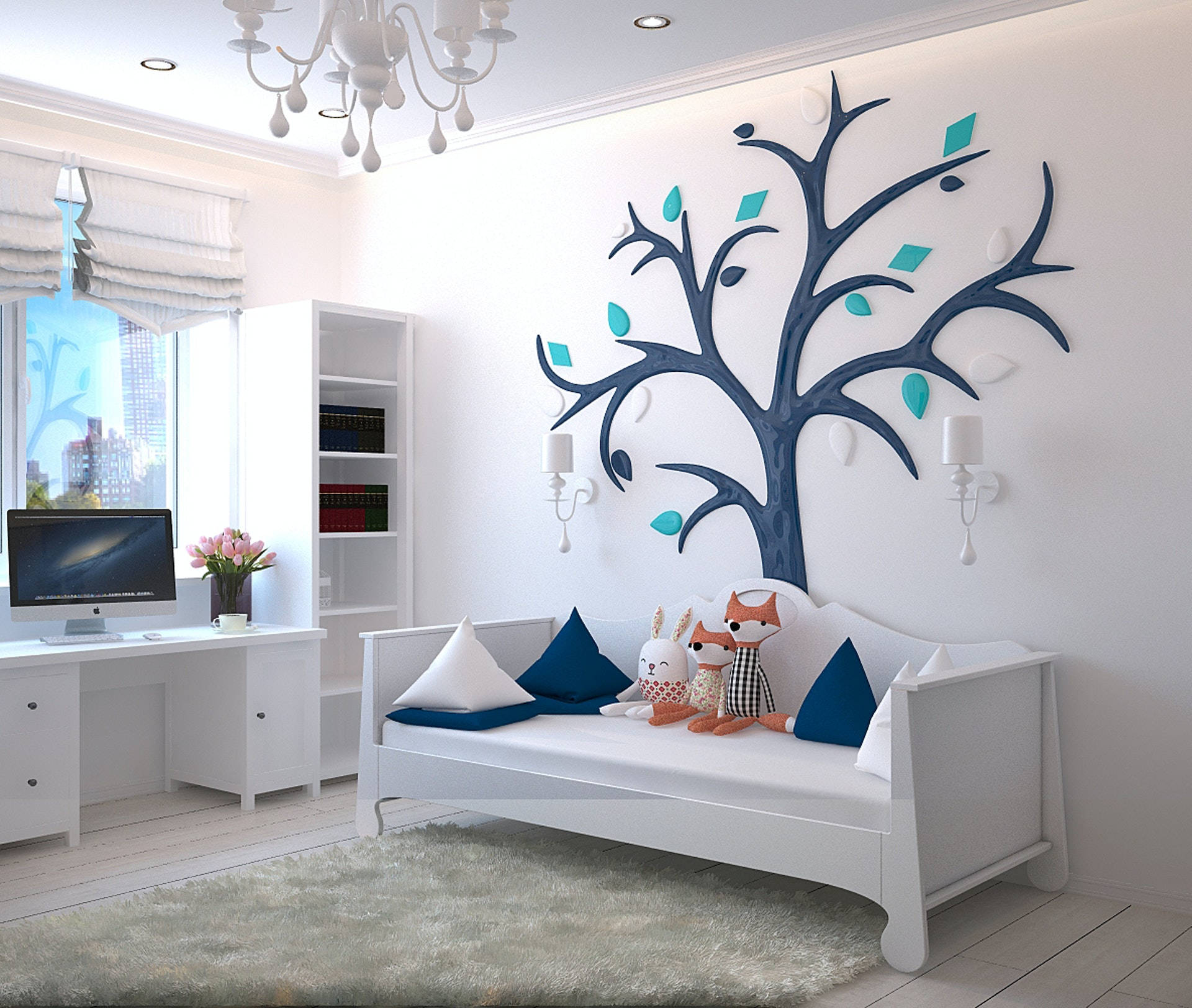 Enchanting And Fun Kids Bedroom Background