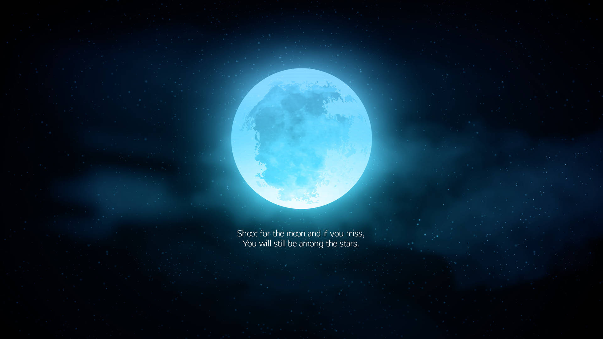 Enchanting Blue Moon Desktop Background