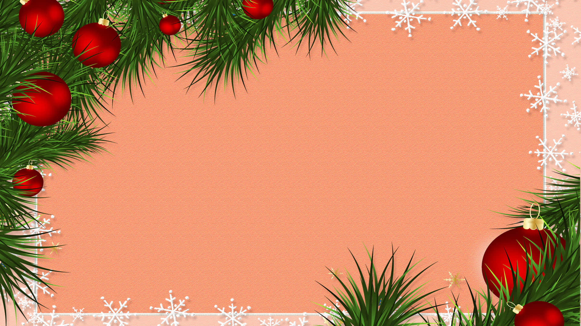 Enchanting Christmas Background With Delicate Snowflakes And Gleaming Lights Background