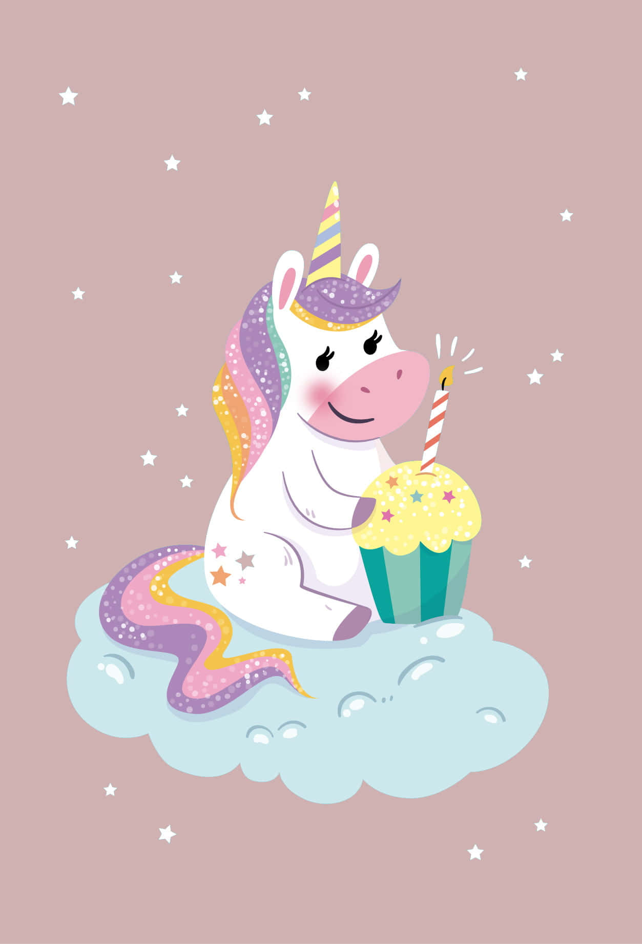 Enchanting Cute Unicorn In A Magical Forest Background
