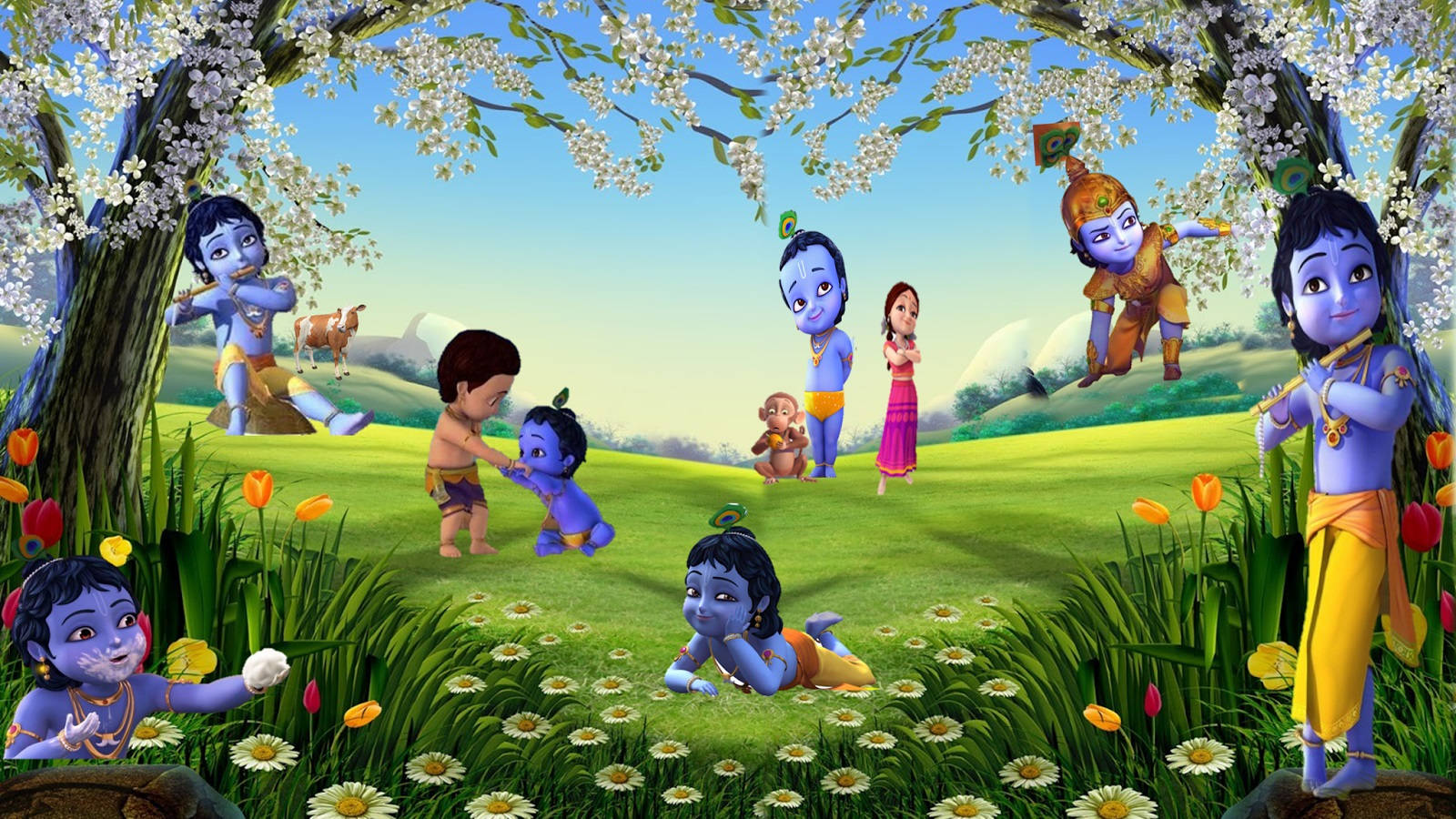 Enchanting Display Of Little Krishna In Hd