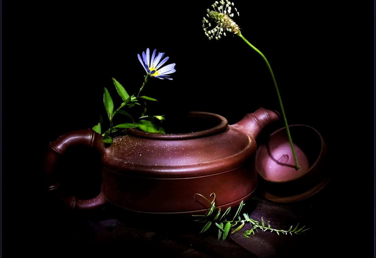 Enchanting Lavender Tea Still Life Art Background