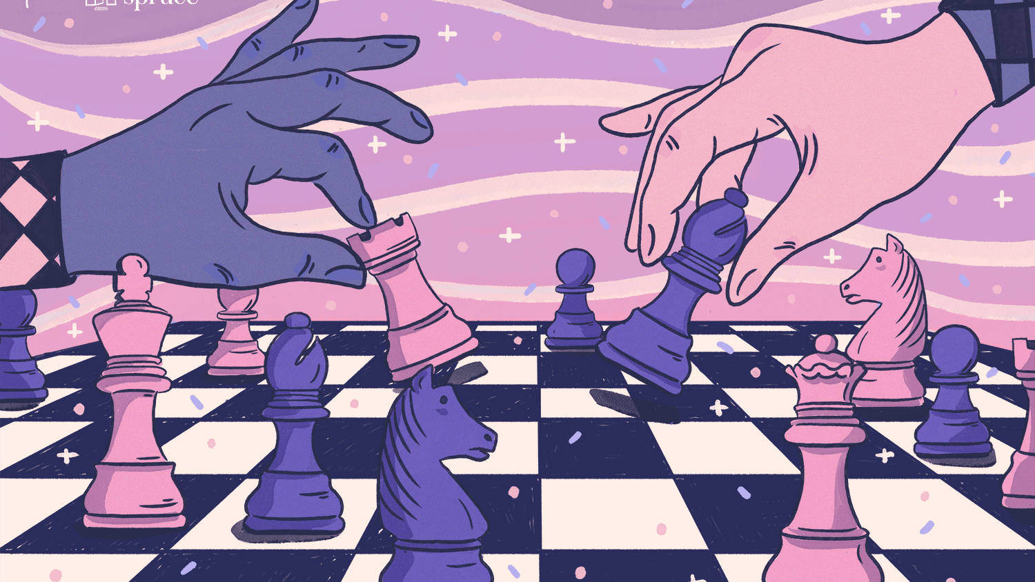 Enchanting Lilac Pink Aesthetic Chess Background