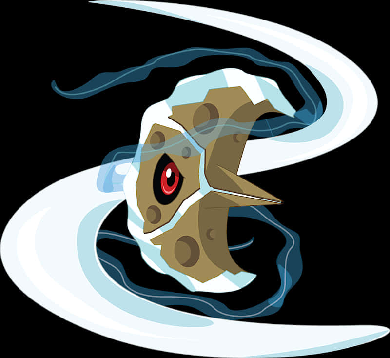 Enchanting Lunar Pokemon, Lunatone In Action Background