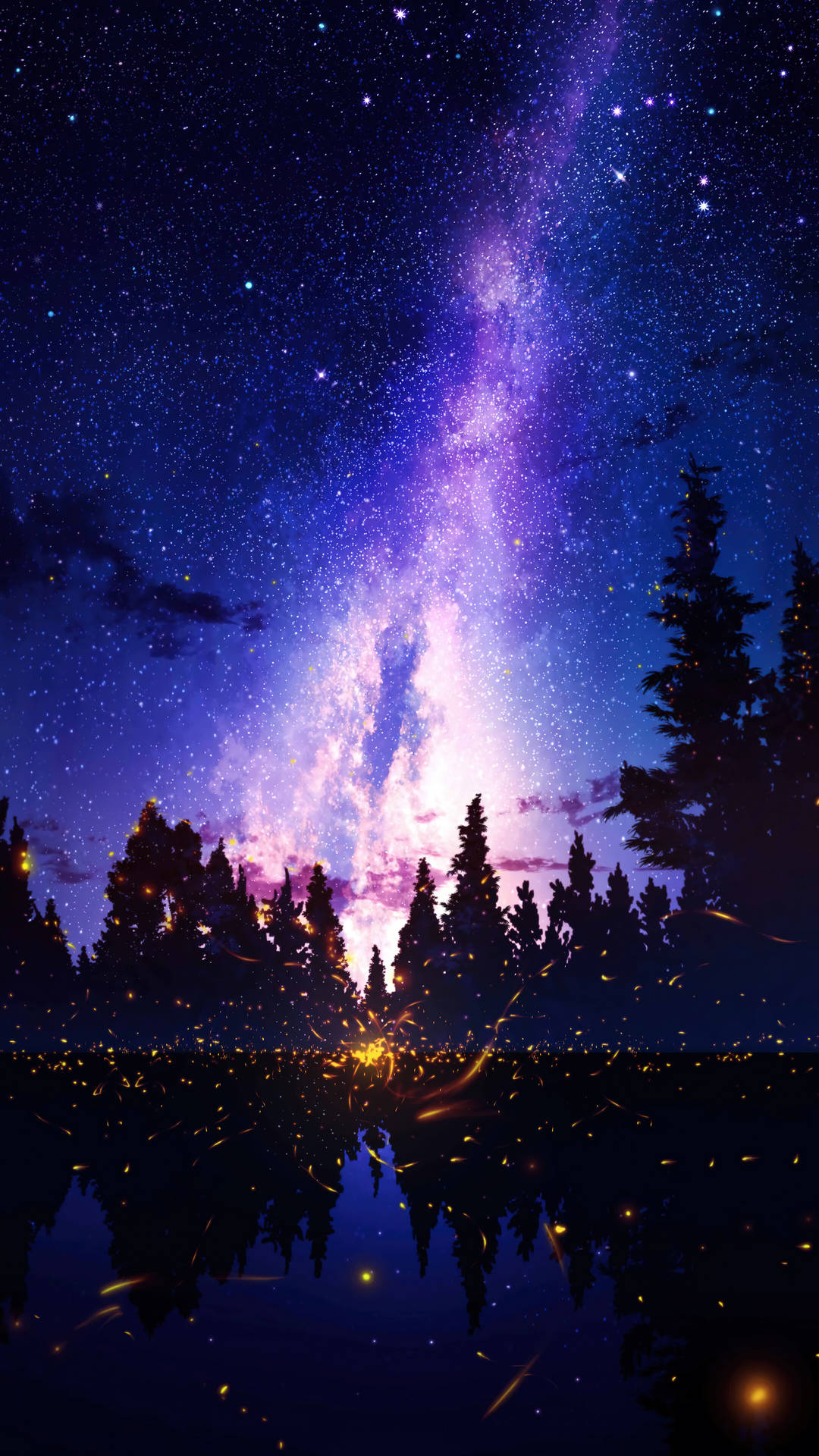 Enchanting Milky Way Sky 4k Iphone 11 Background