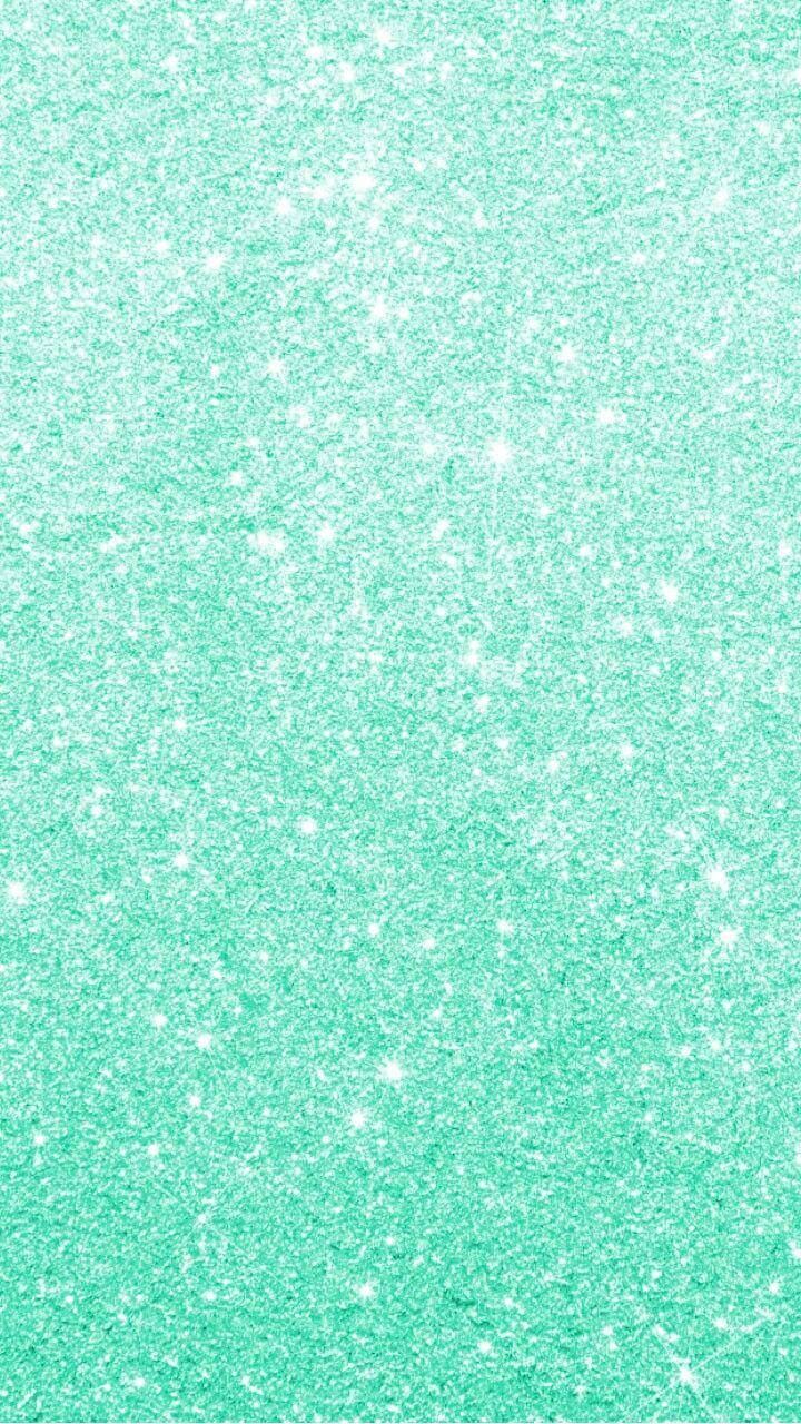 Enchanting Mint Green Glitter Tale Background