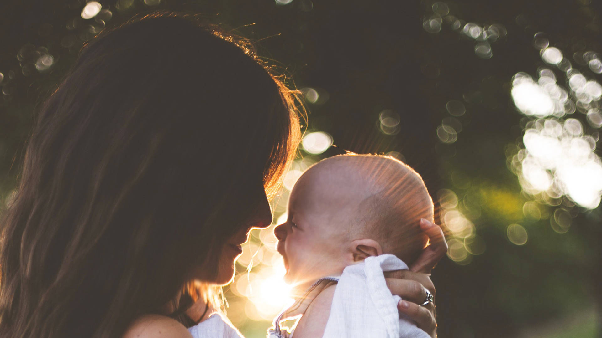 Enchanting Moments Between Mother And Baby In The Woods