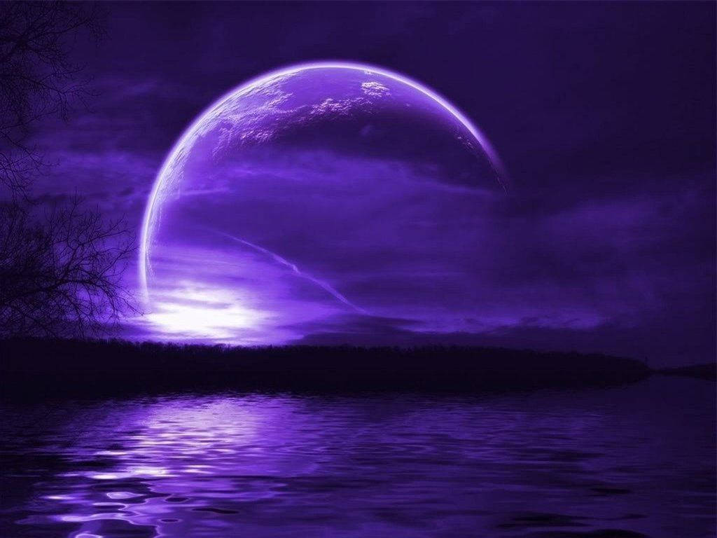 Enchanting Neon Moon Background