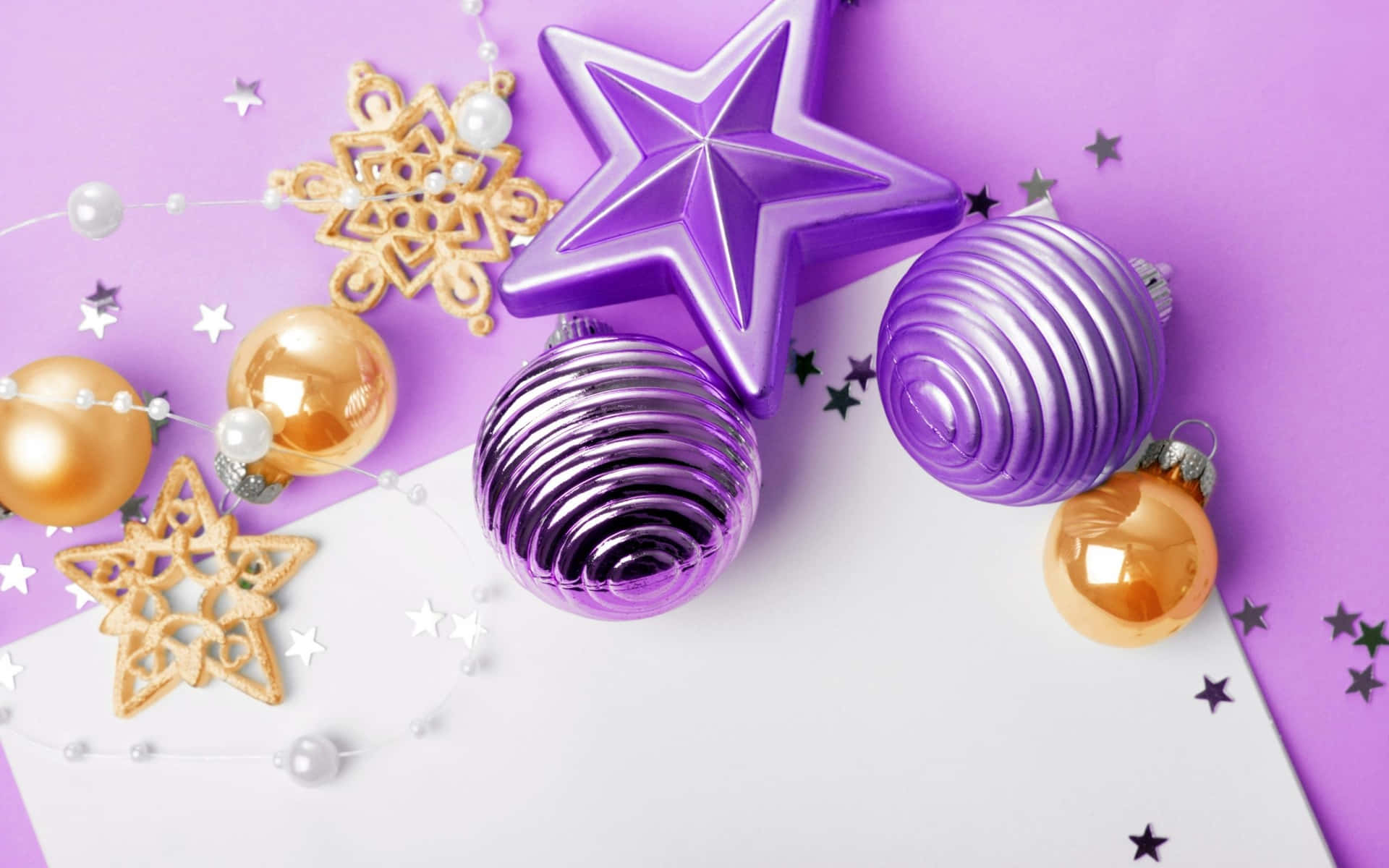 Enchanting Purple Christmas Delight Background