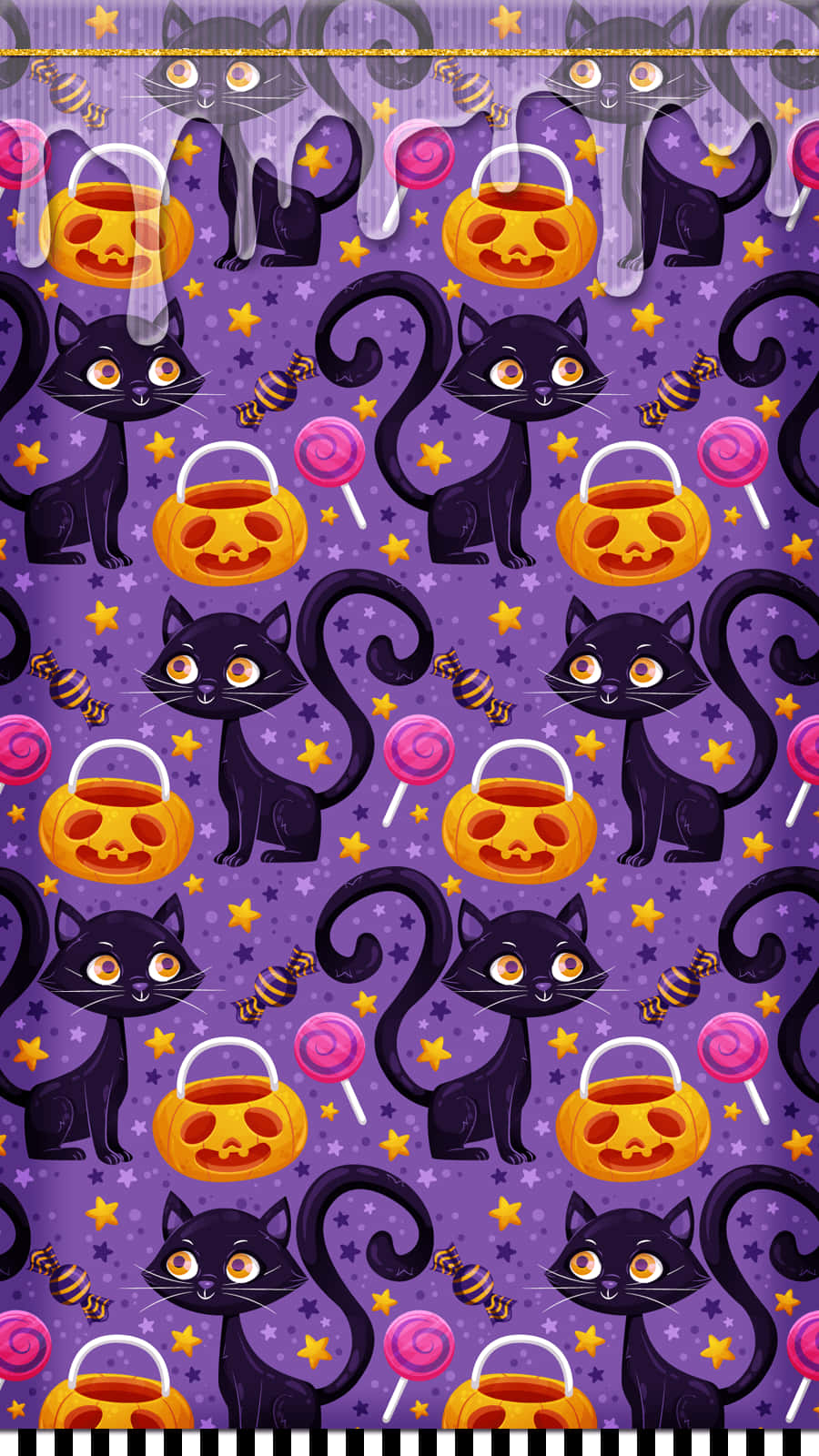 Enchanting Purple Halloween Night Background