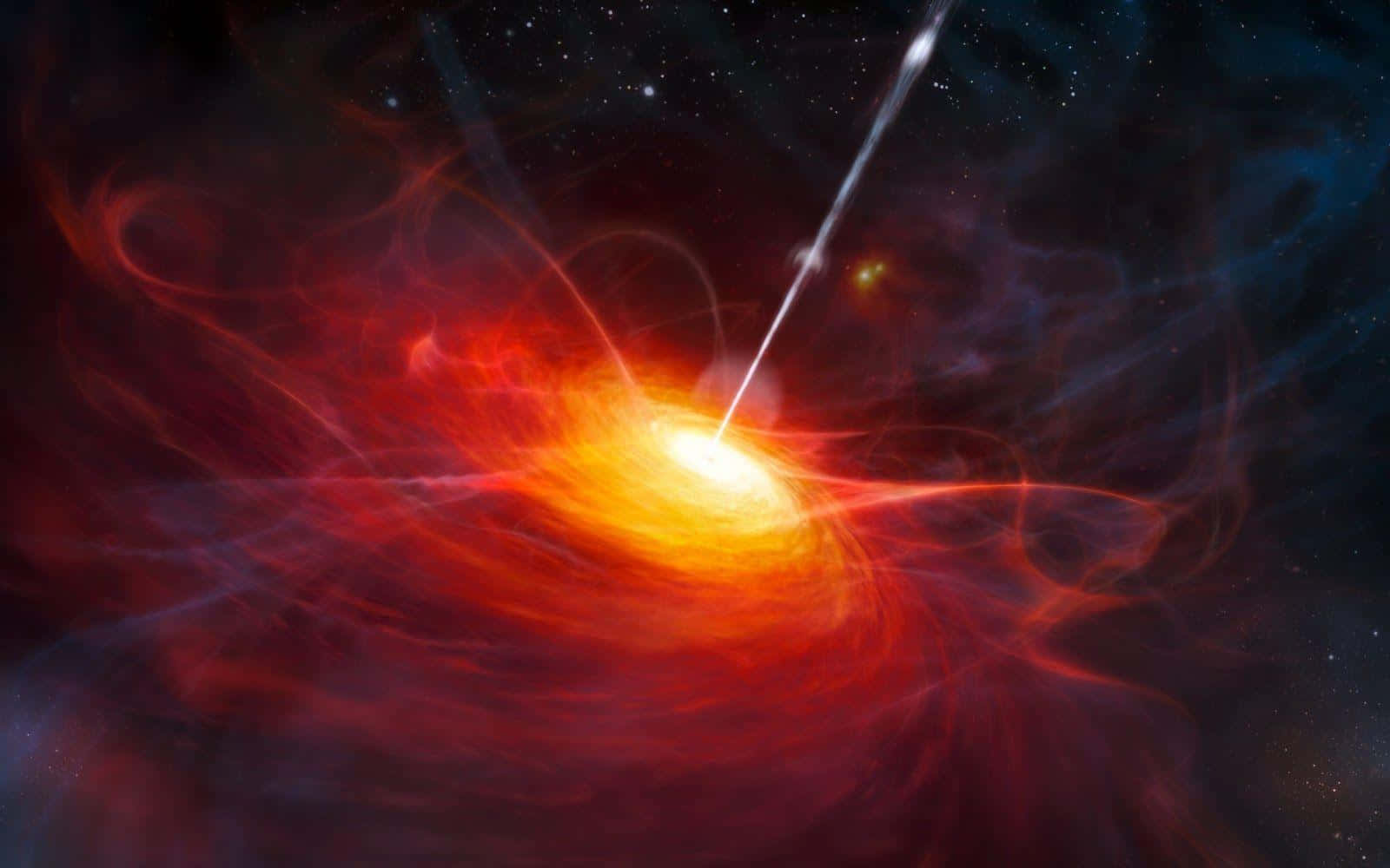 Enchanting Quasar In The Depth Of Space Background