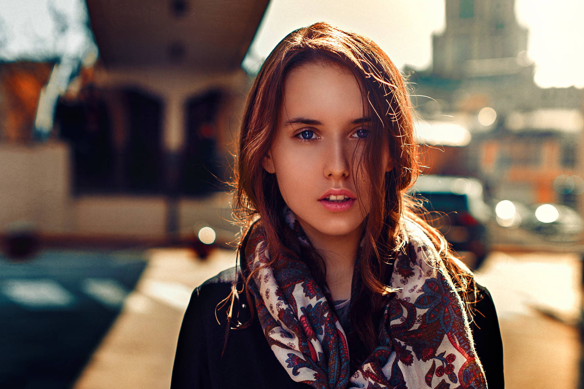 Enchanting Russian Girl Dressed In Traditional Attire