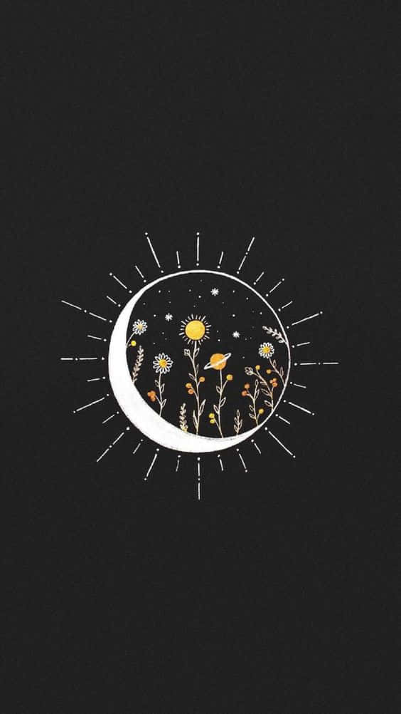 Enchanting Sun And Moon Aesthetic Background