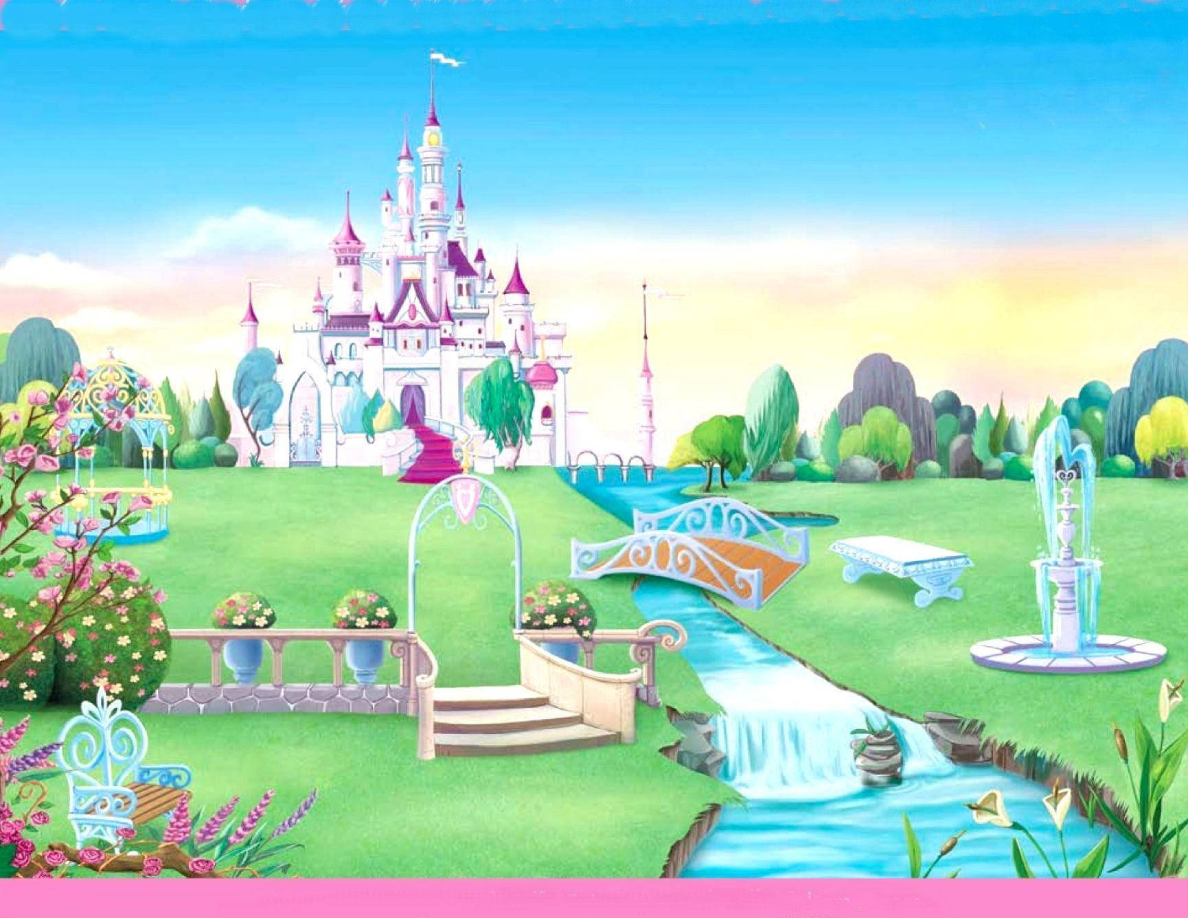 Enchanting View Of The Disney Castle Background