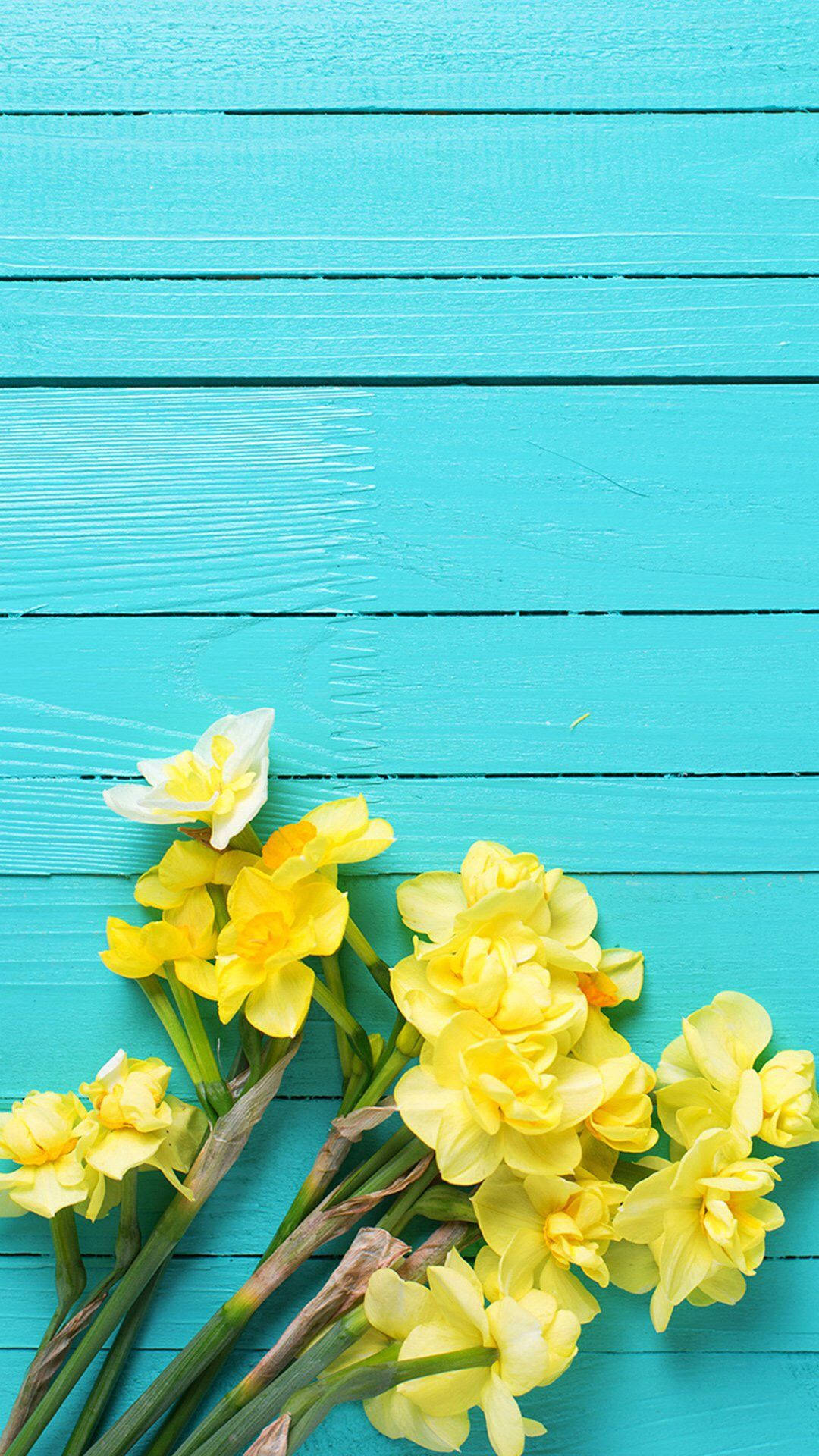 Enchanting Yellow Flowers Lock Screen Background