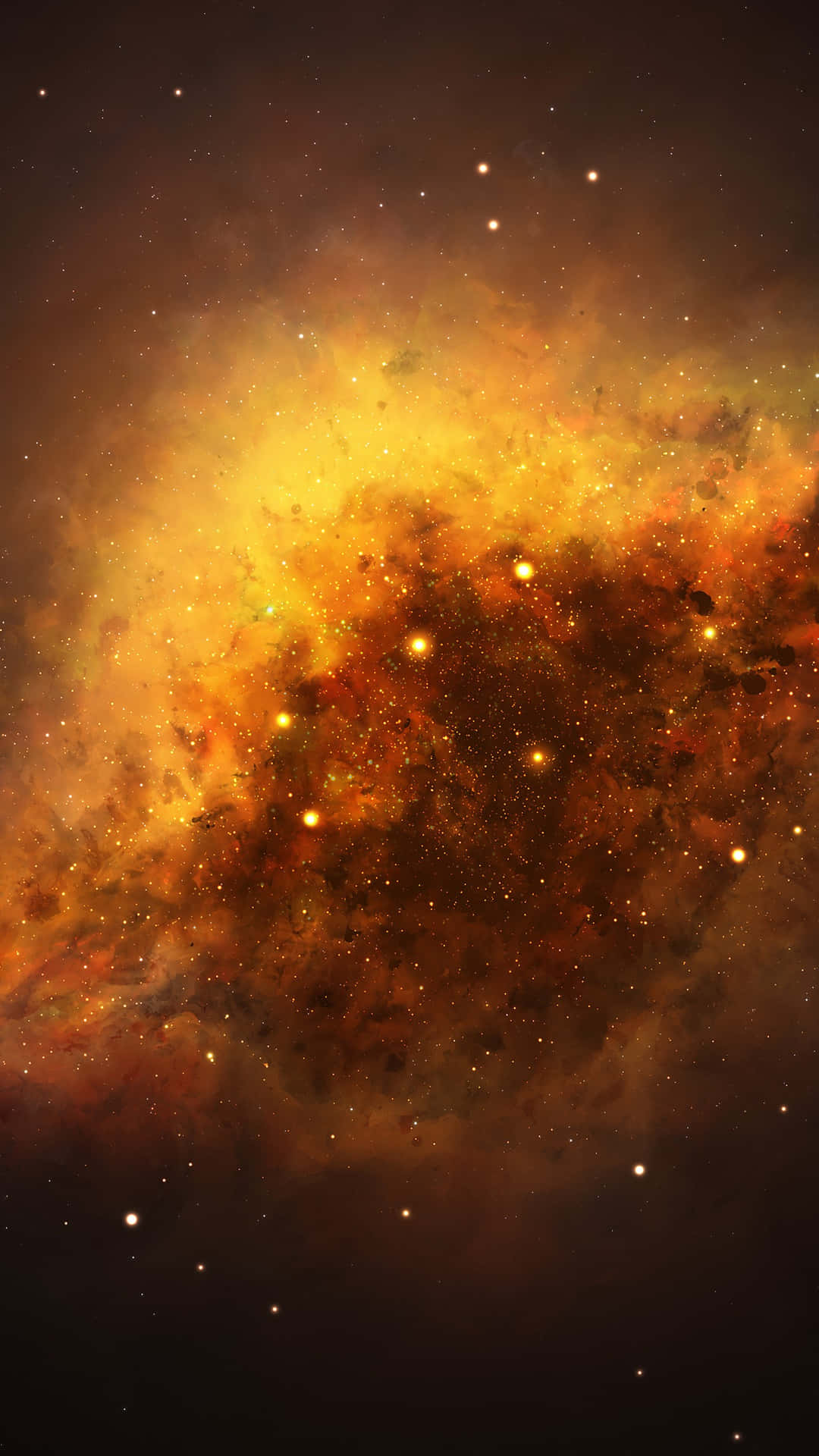 Enchanting Yellow Galaxy Background