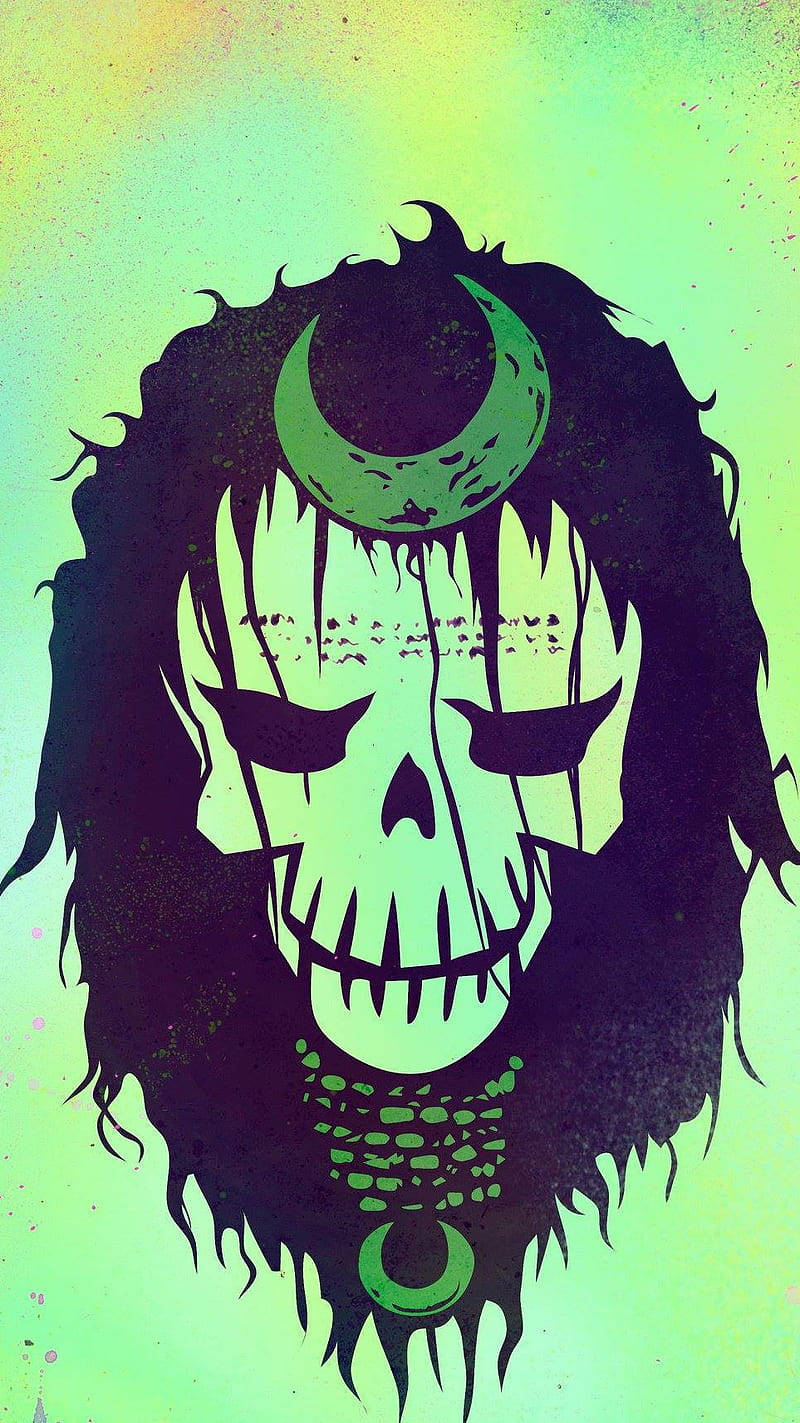 Enchantress Skull Vector Art Background