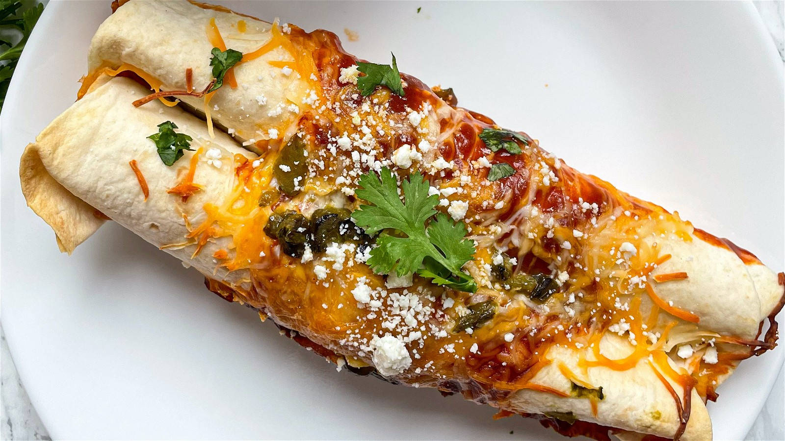 Enchiladas Sprinkled With Parmesan Background