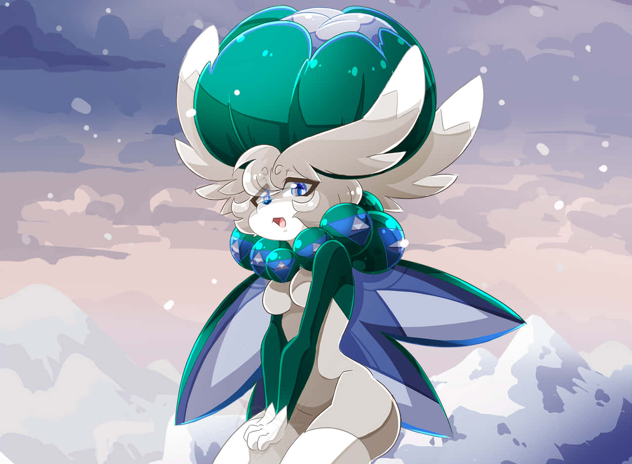 Endearing Illustration Of Calyrex Pokemon Background