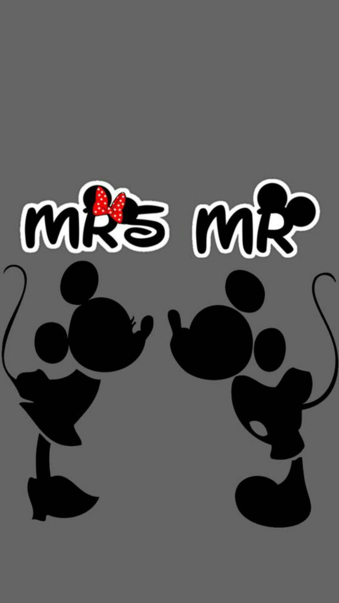 Endearing Mr. And Mrs. Mickey Mouse Iphone Wallpaper Background