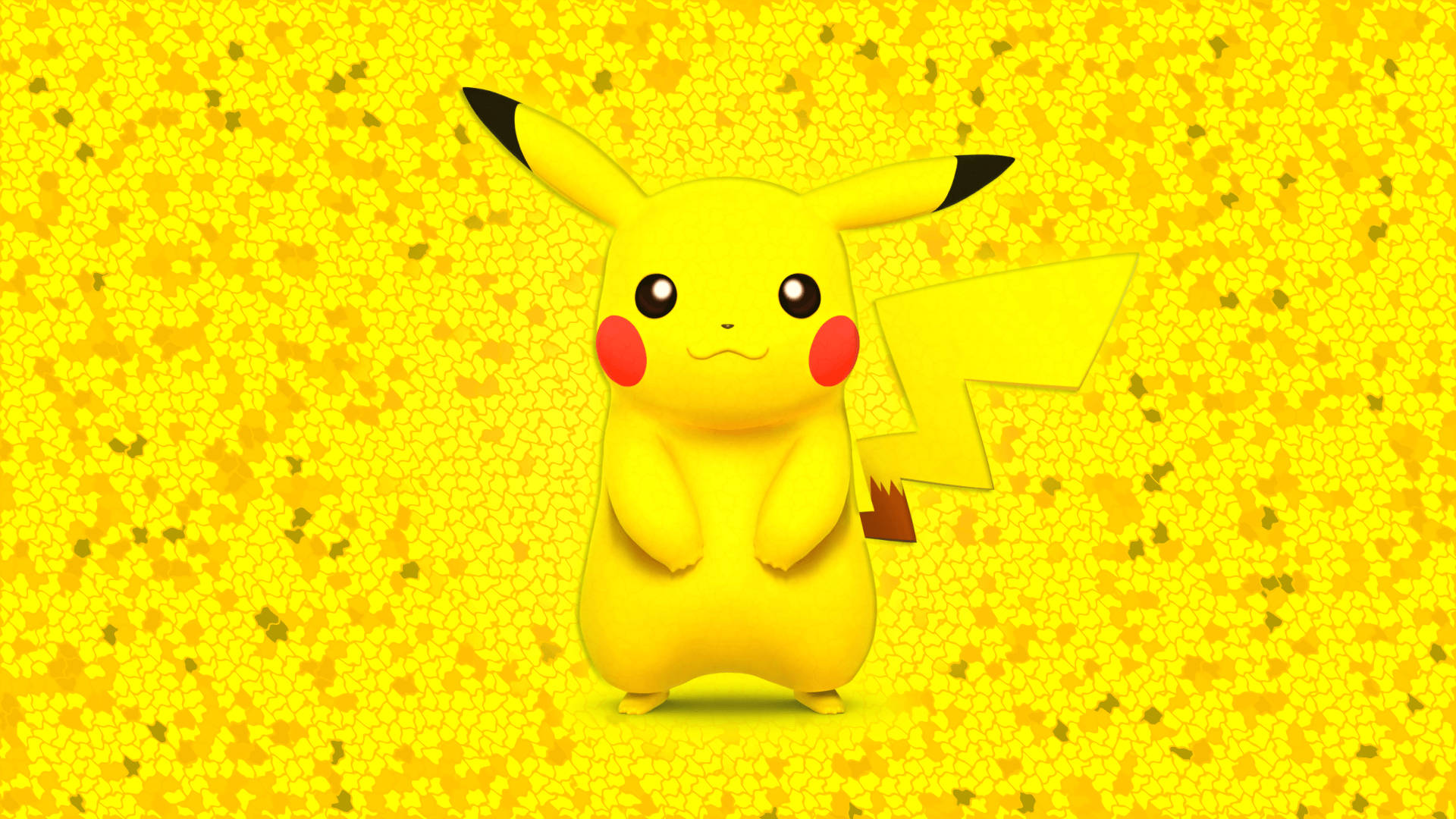 Endearing Pikachu In Collage Background
