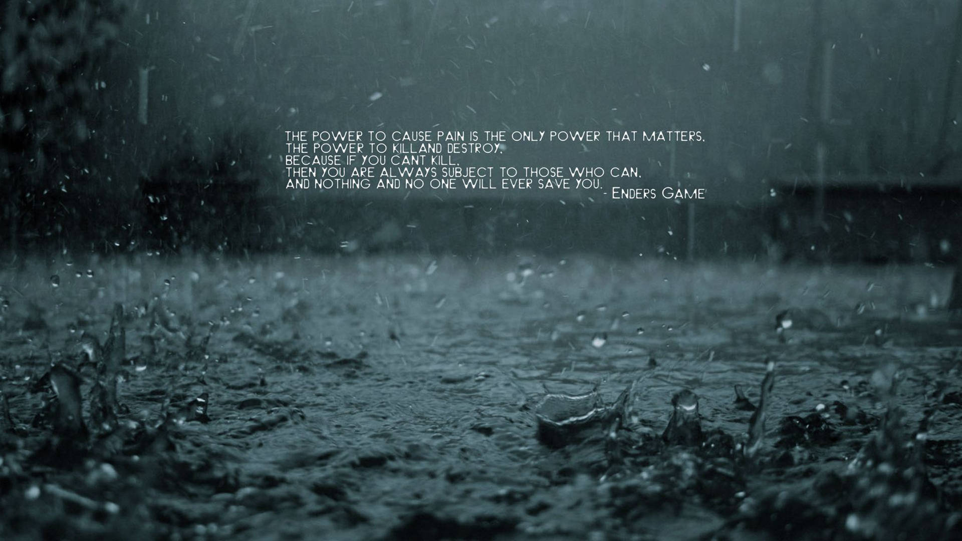Ender's Game Pain Quote Background