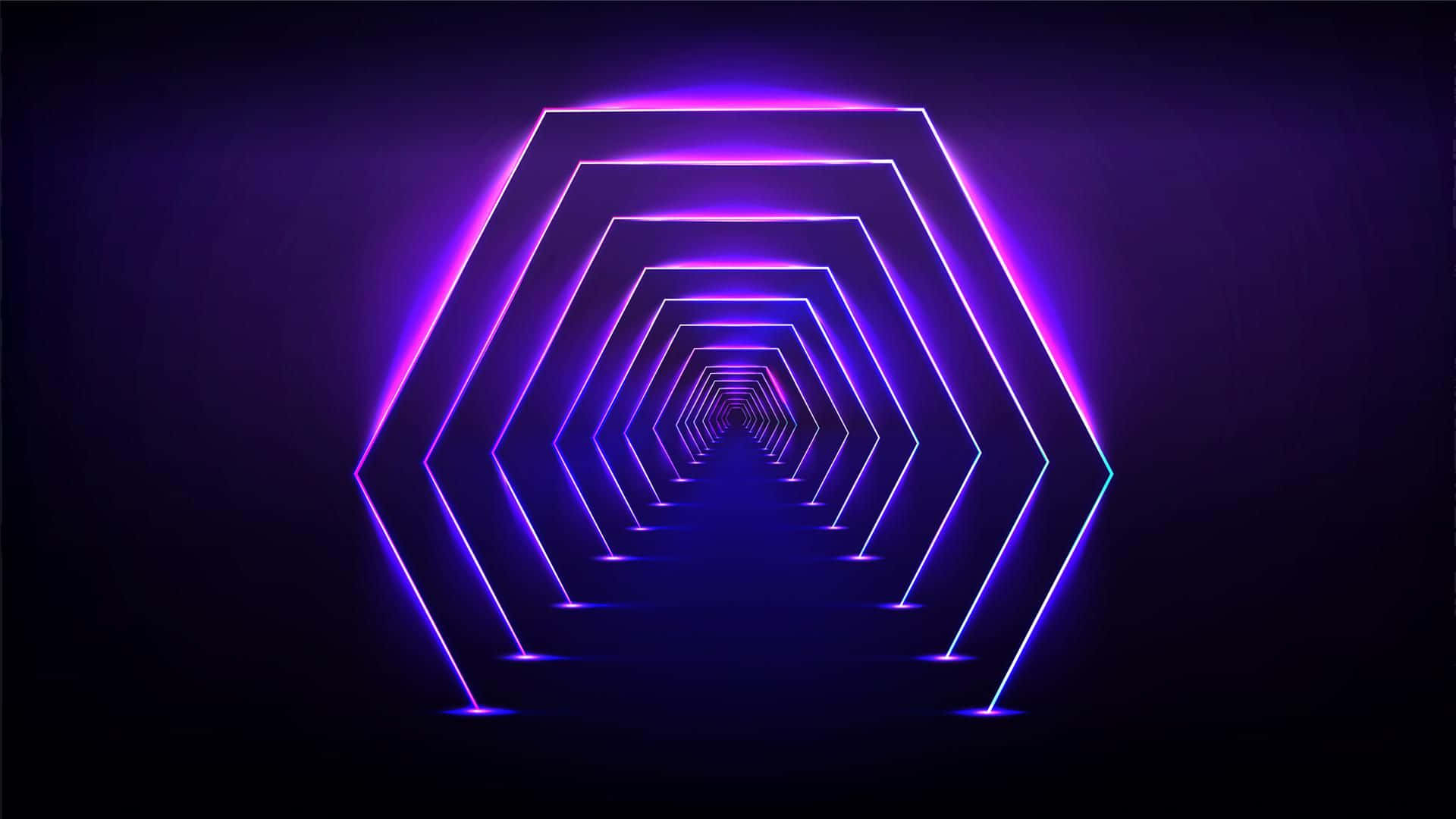 Endless Ultraviolet Tunnel Background