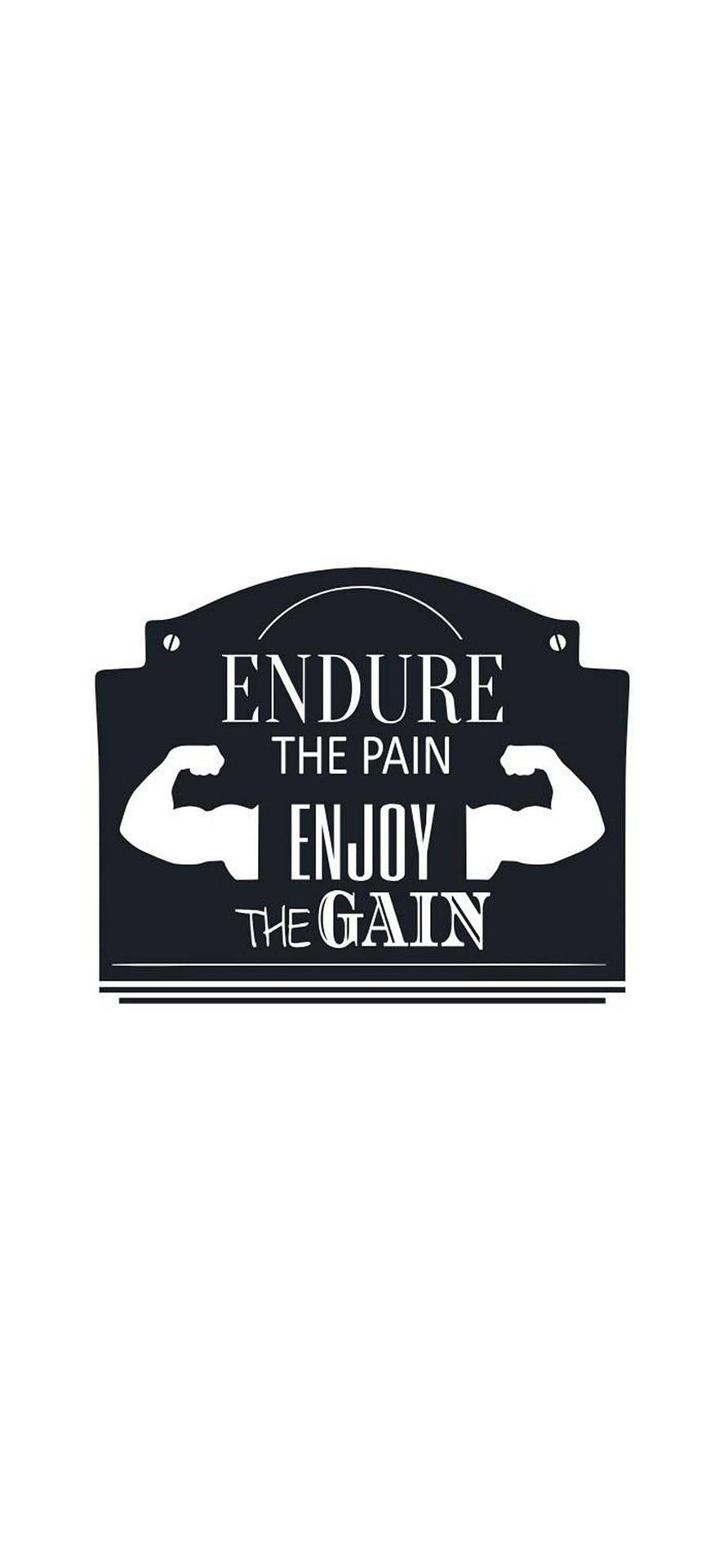 Endure Pain Motivational Iphone Background